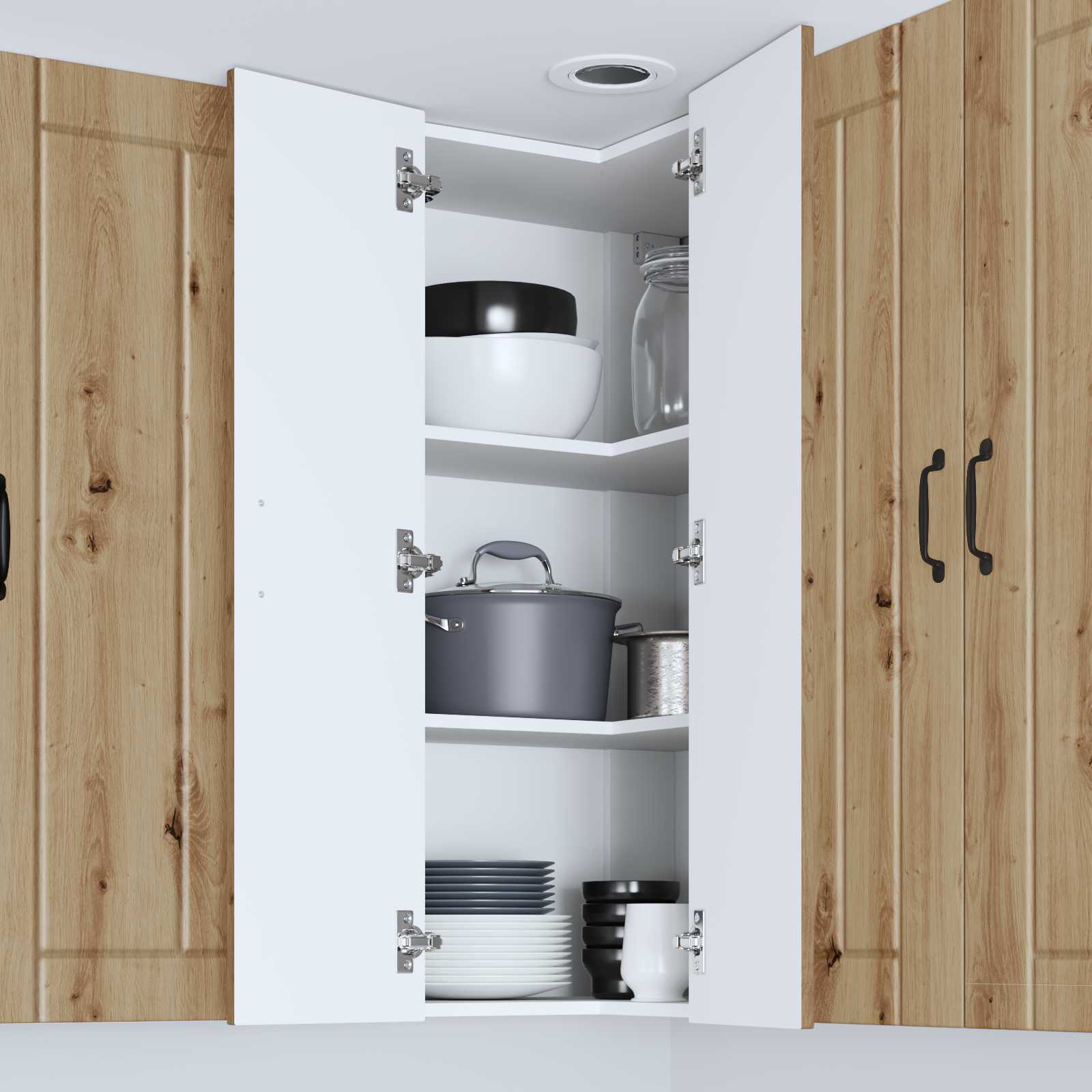 Wand-Eckschrank LUCCA Artisan-Eiche 57 x 57 x 100 cm