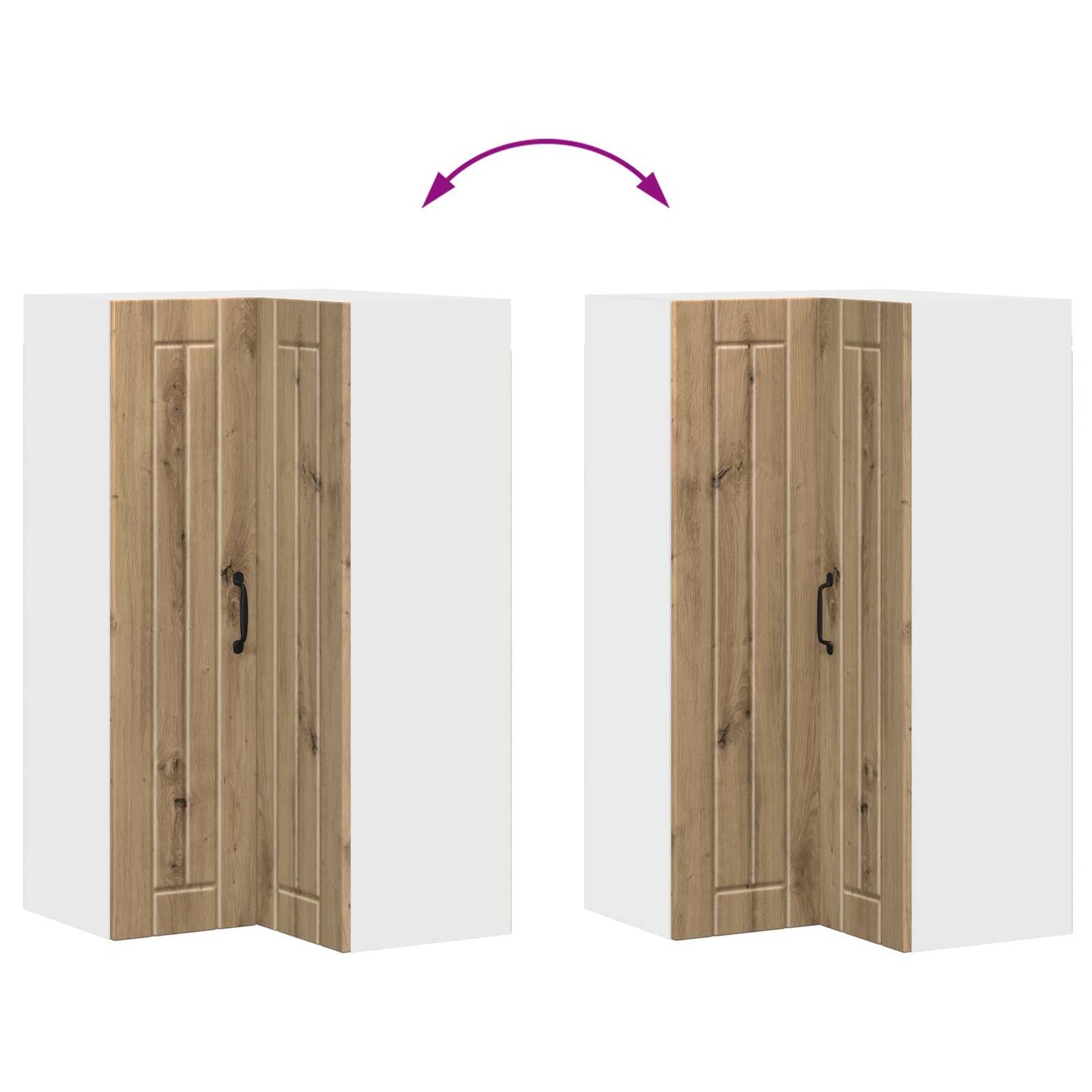 Wand-Eckschrank LUCCA Artisan-Eiche 57 x 57 x 100 cm