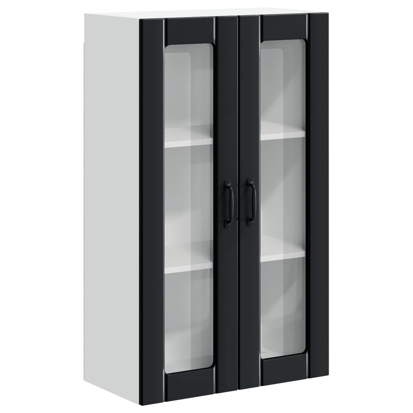 Wandglas-Schrank LUCCA Schwarz 60 x 31 x 100 cm Holzwerkstoff