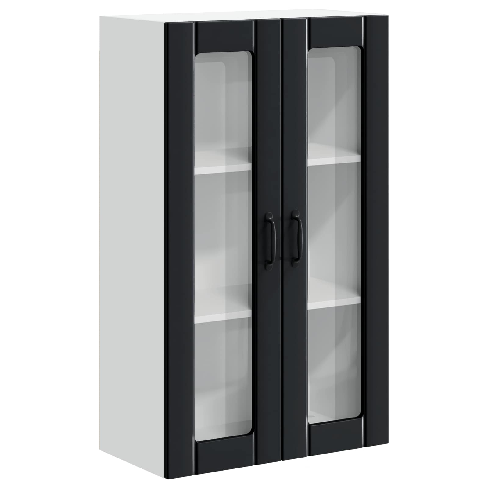 Wandglas-Schrank LUCCA Schwarz 60 x 31 x 100 cm Holzwerkstoff