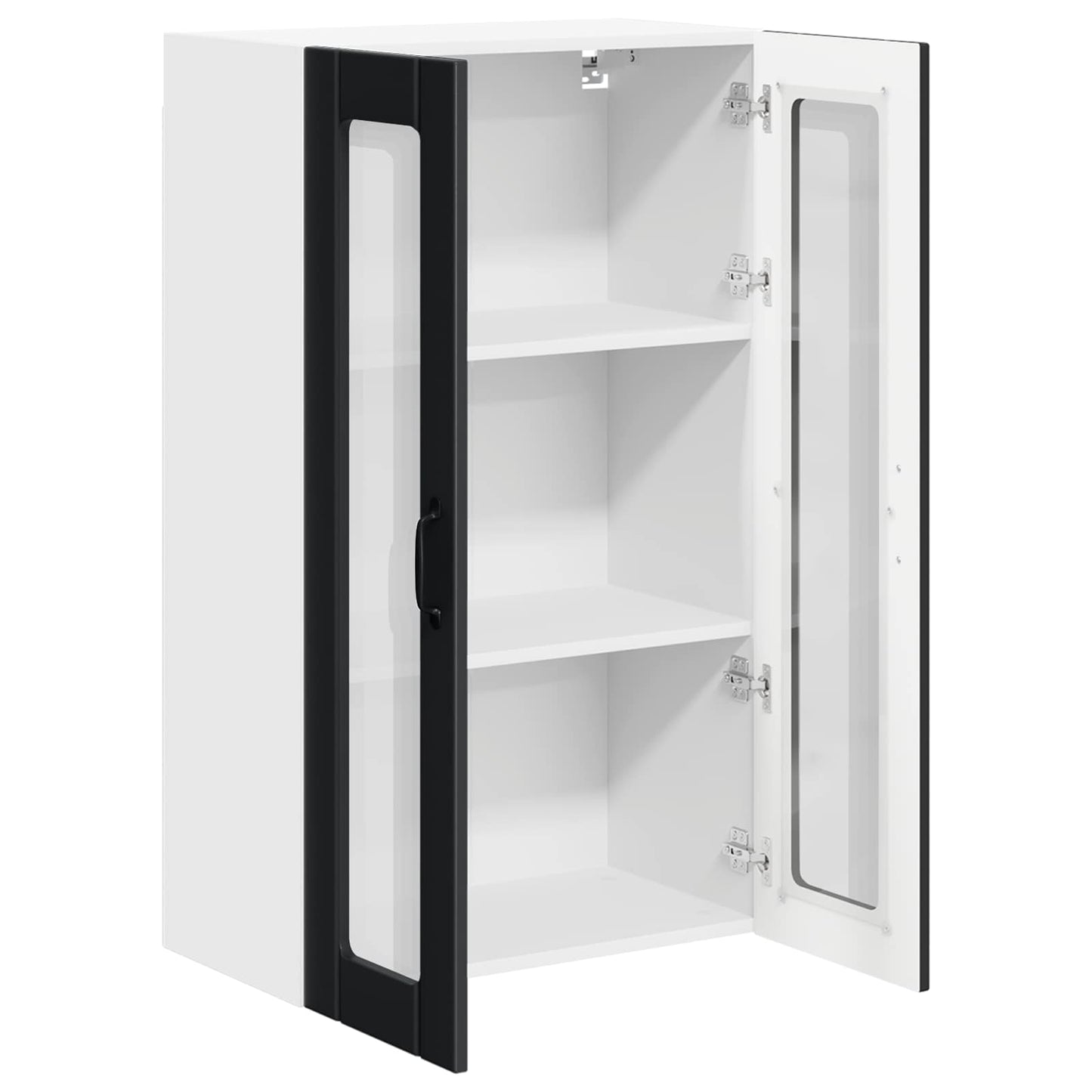 Wandglas-Schrank LUCCA Schwarz 60 x 31 x 100 cm Holzwerkstoff