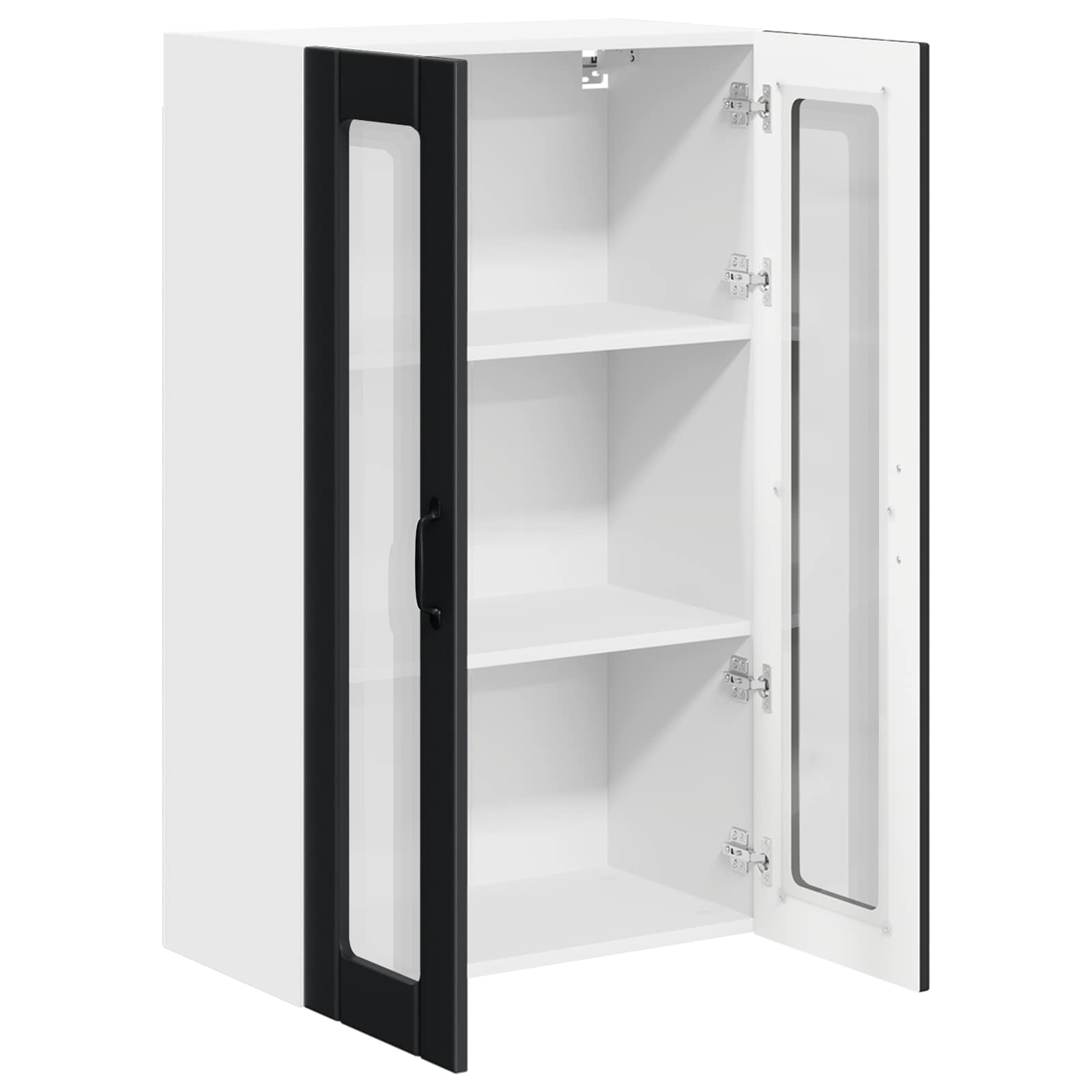 Wandglas-Schrank LUCCA Schwarz 60 x 31 x 100 cm Holzwerkstoff
