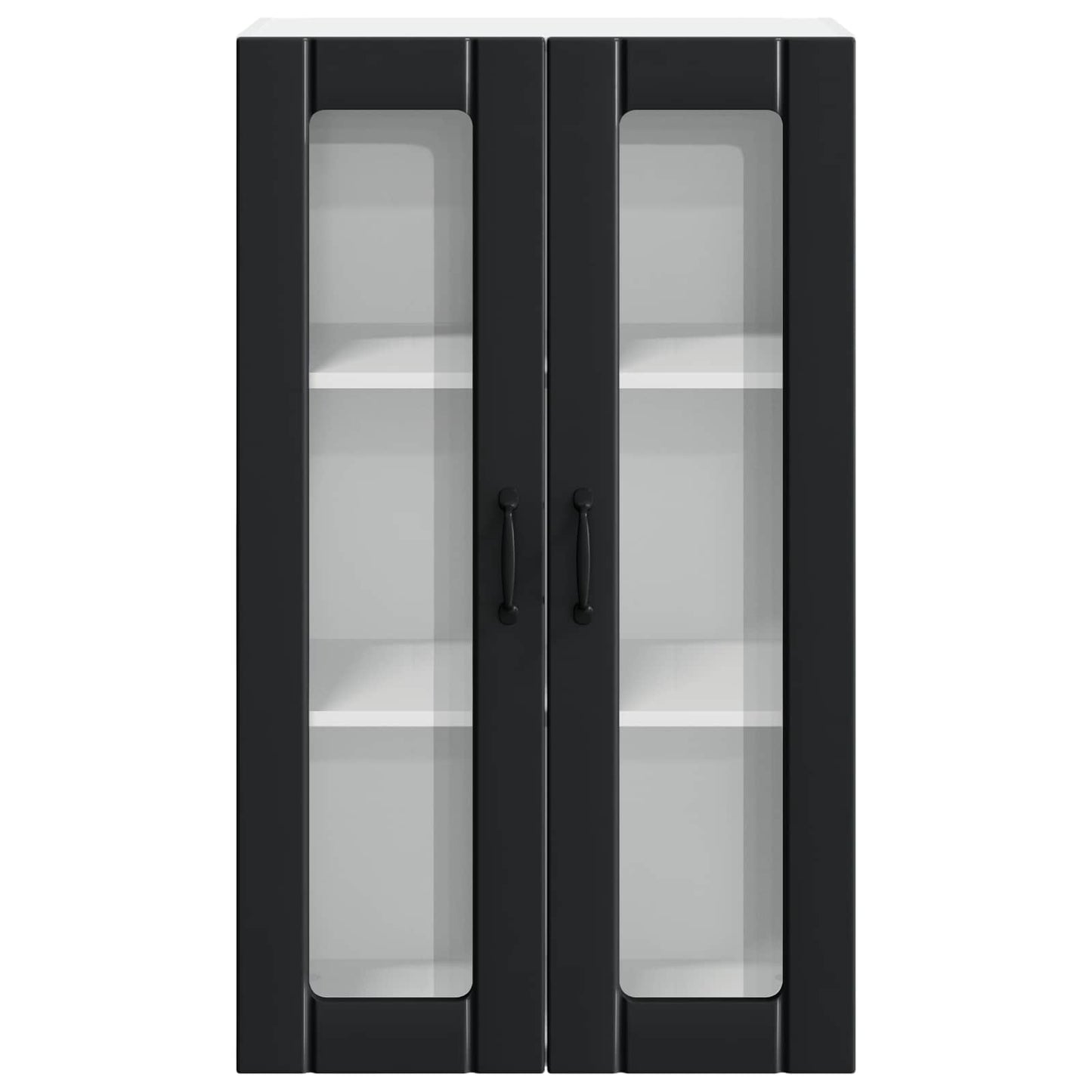 Wandglas-Schrank LUCCA Schwarz 60 x 31 x 100 cm Holzwerkstoff
