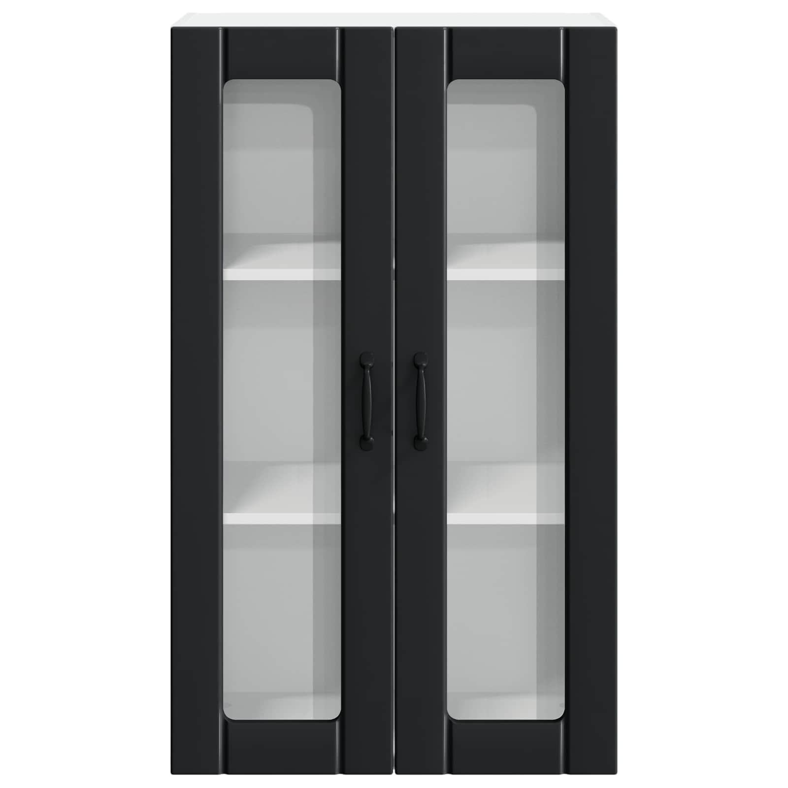 Wandglas-Schrank LUCCA Schwarz 60 x 31 x 100 cm Holzwerkstoff