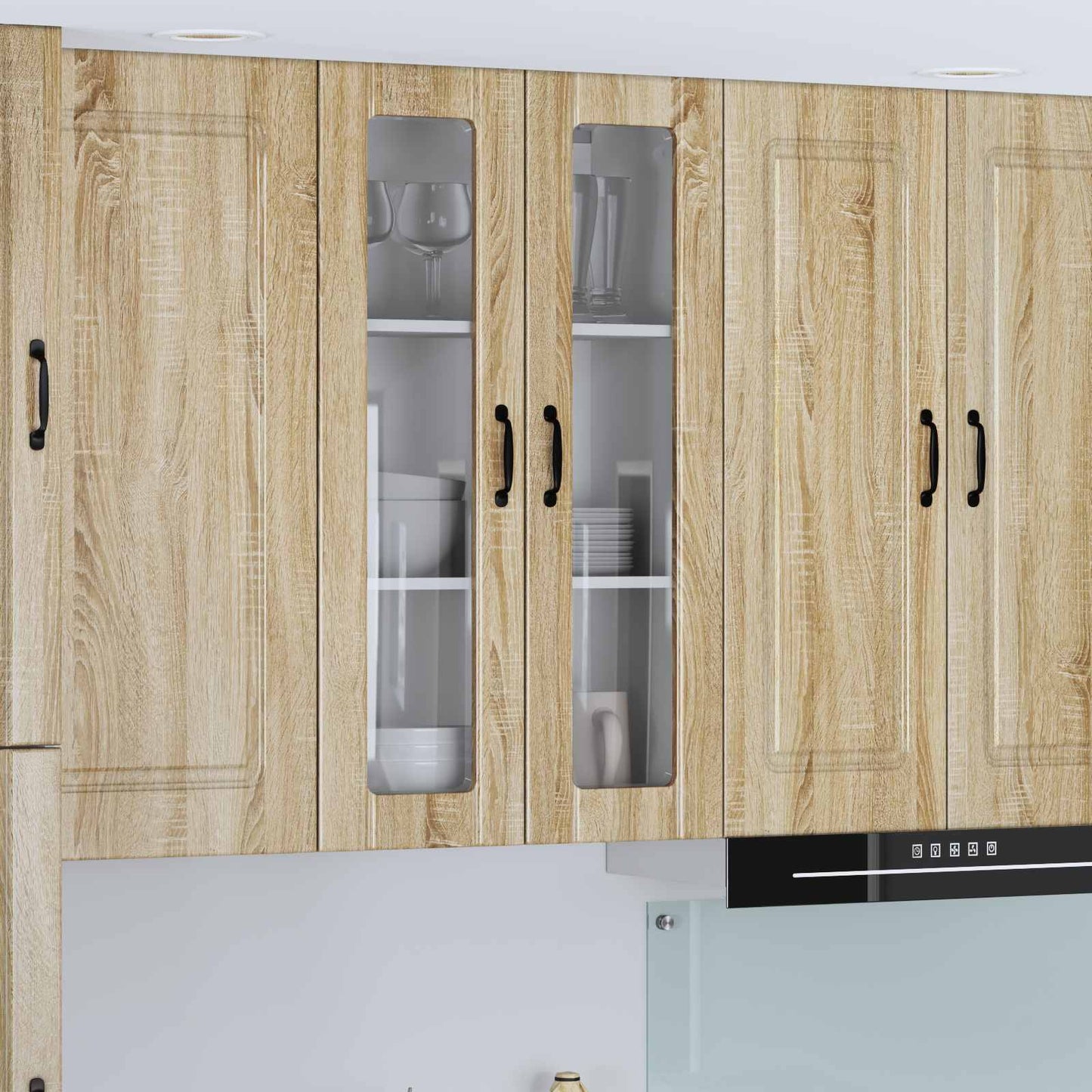 Wandglas-Schrank LUCCA Sonoma-Eiche 60 x 31 x 100 cm