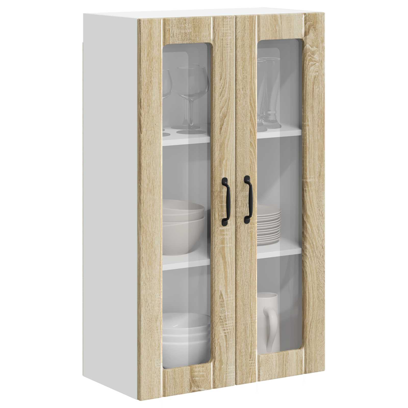 Wandglas-Schrank LUCCA Sonoma-Eiche 60 x 31 x 100 cm