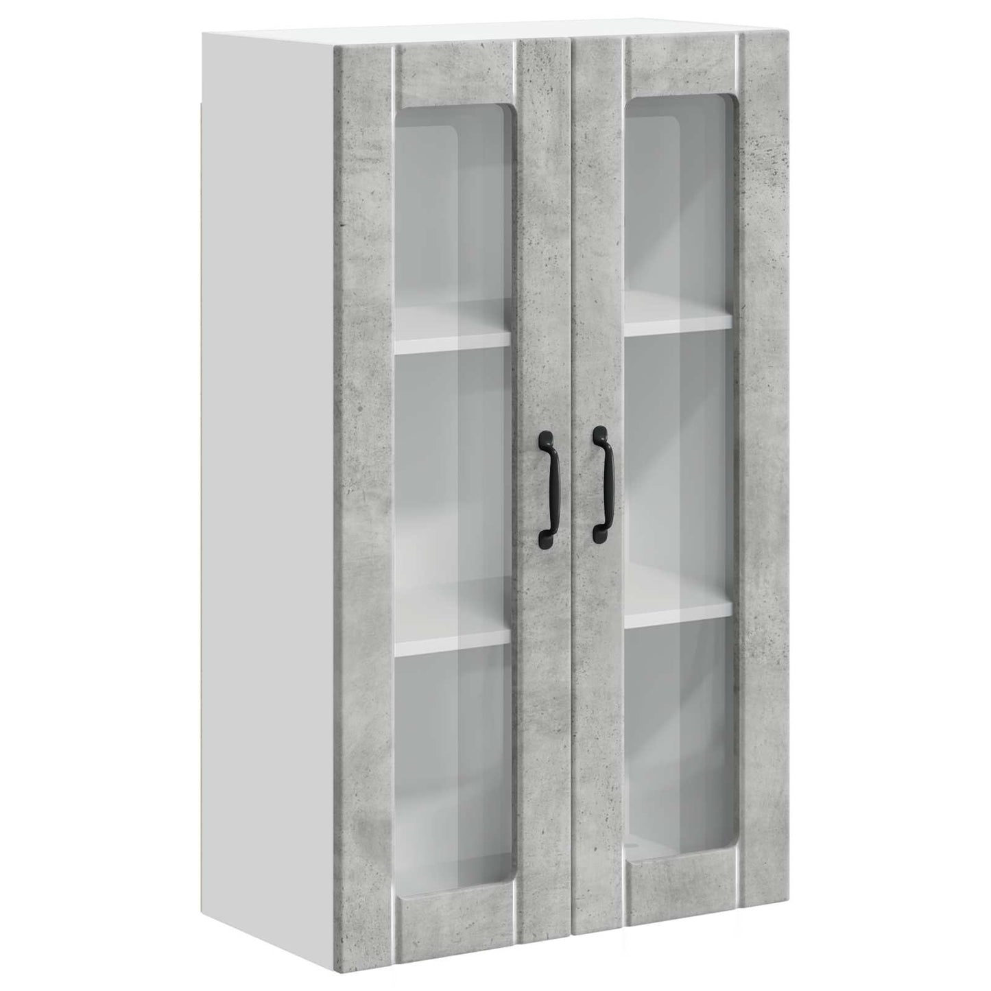 Wandglas-Schrank LUCCA Betongrau 60 x 31 x 100 cm Holzwerkstoff