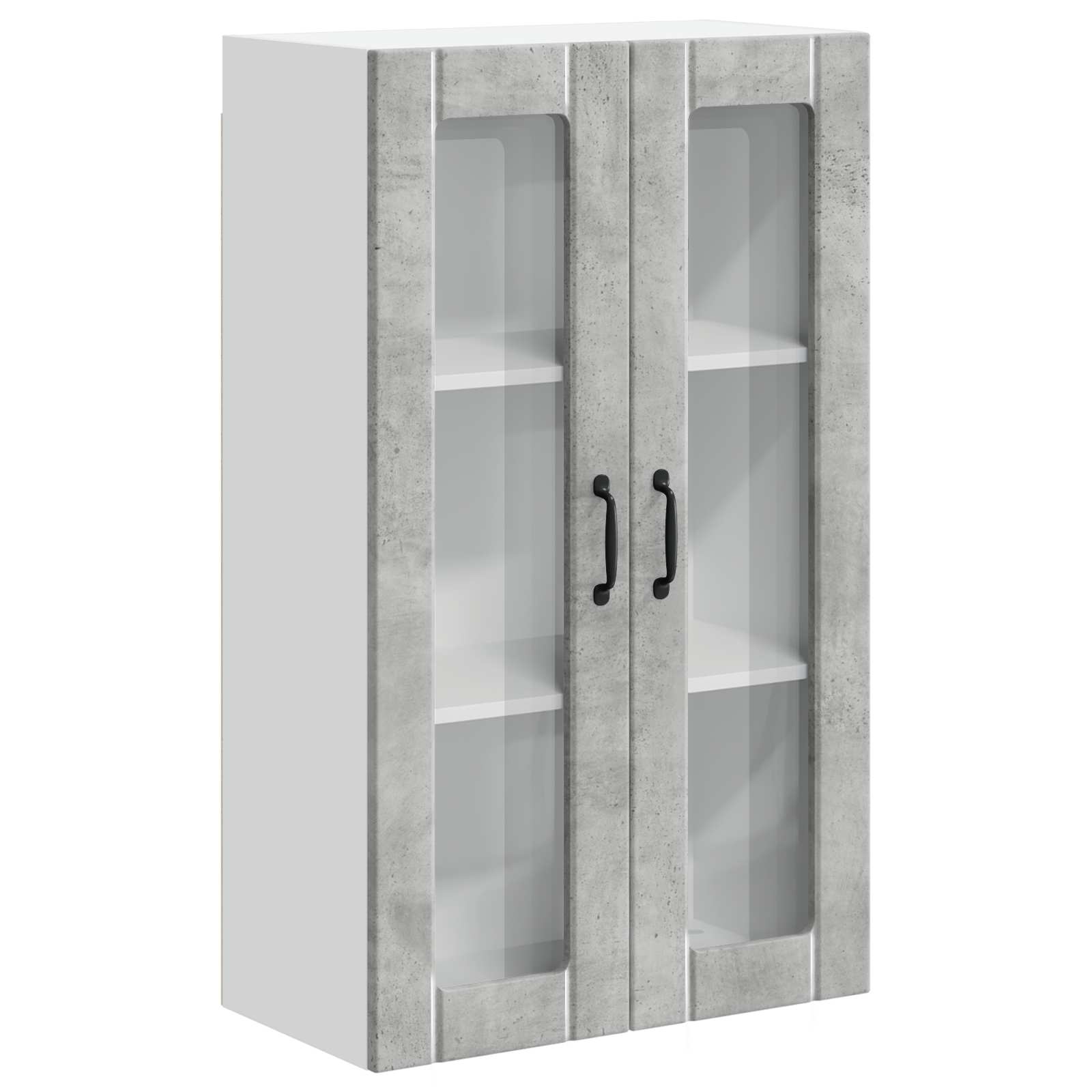 Wandglas-Schrank LUCCA Betongrau 60 x 31 x 100 cm Holzwerkstoff