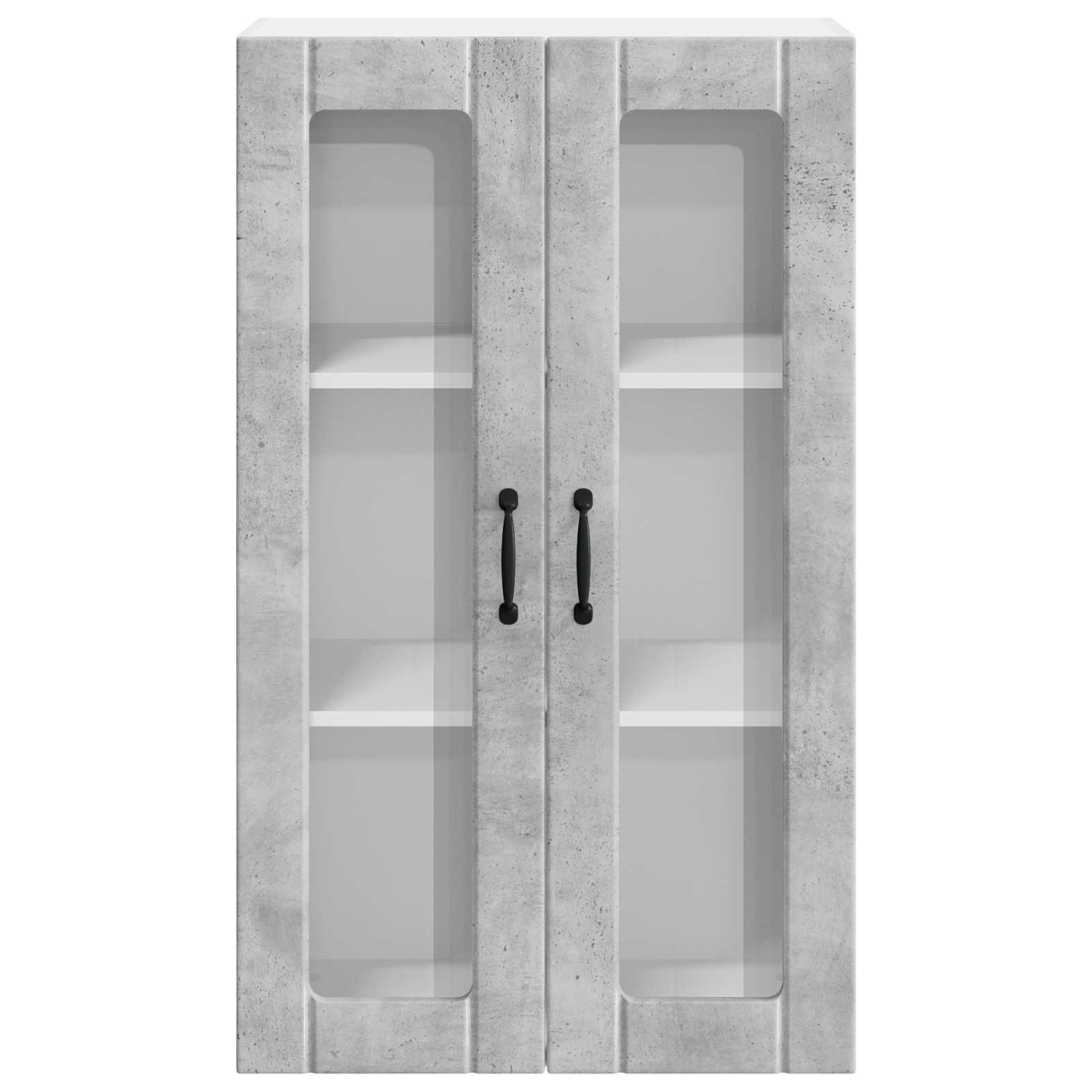 Wandglas-Schrank LUCCA Betongrau 60 x 31 x 100 cm Holzwerkstoff