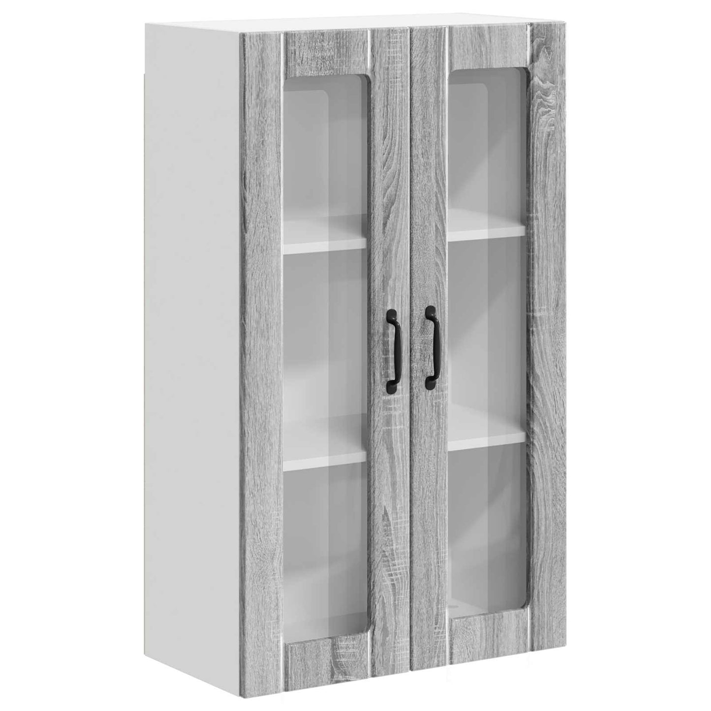 Wandglas-Schrank LUCCA Graues Sonoma 60 x 31 x 100 cm