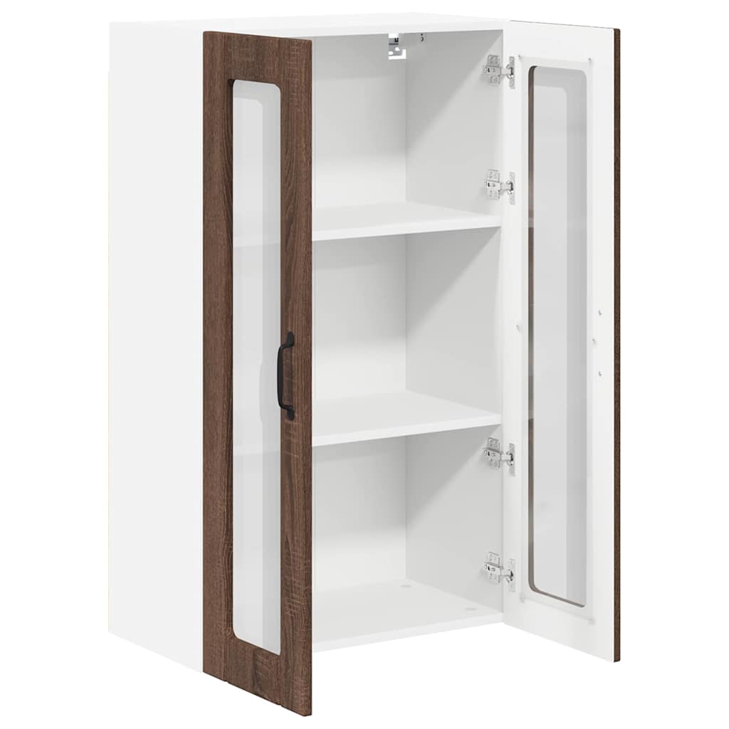 Küchenwandschrank mit Regal Braun Eichen-Optik 60 x 31 x 100 cm