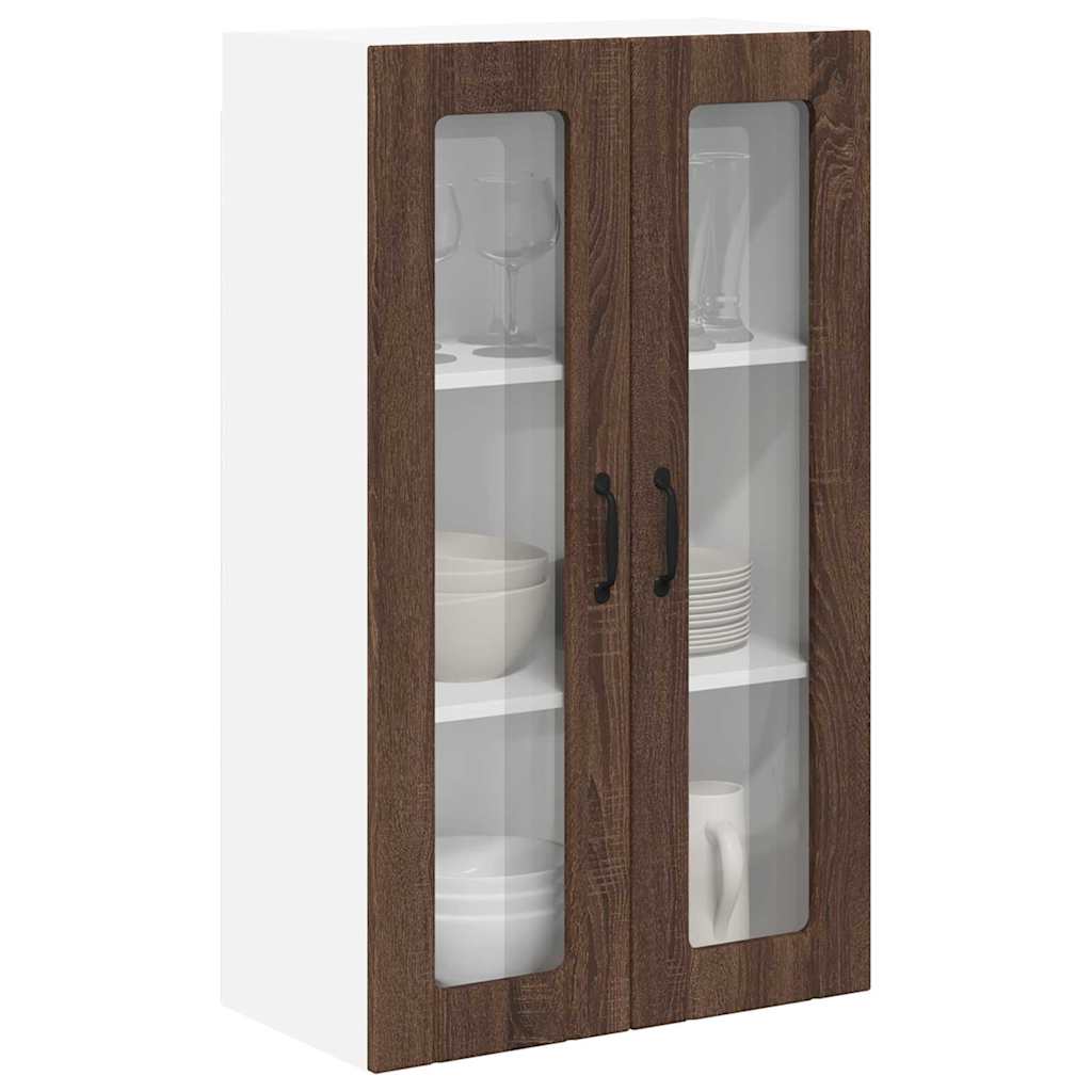 Küchenwandschrank mit Regal Braun Eichen-Optik 60 x 31 x 100 cm