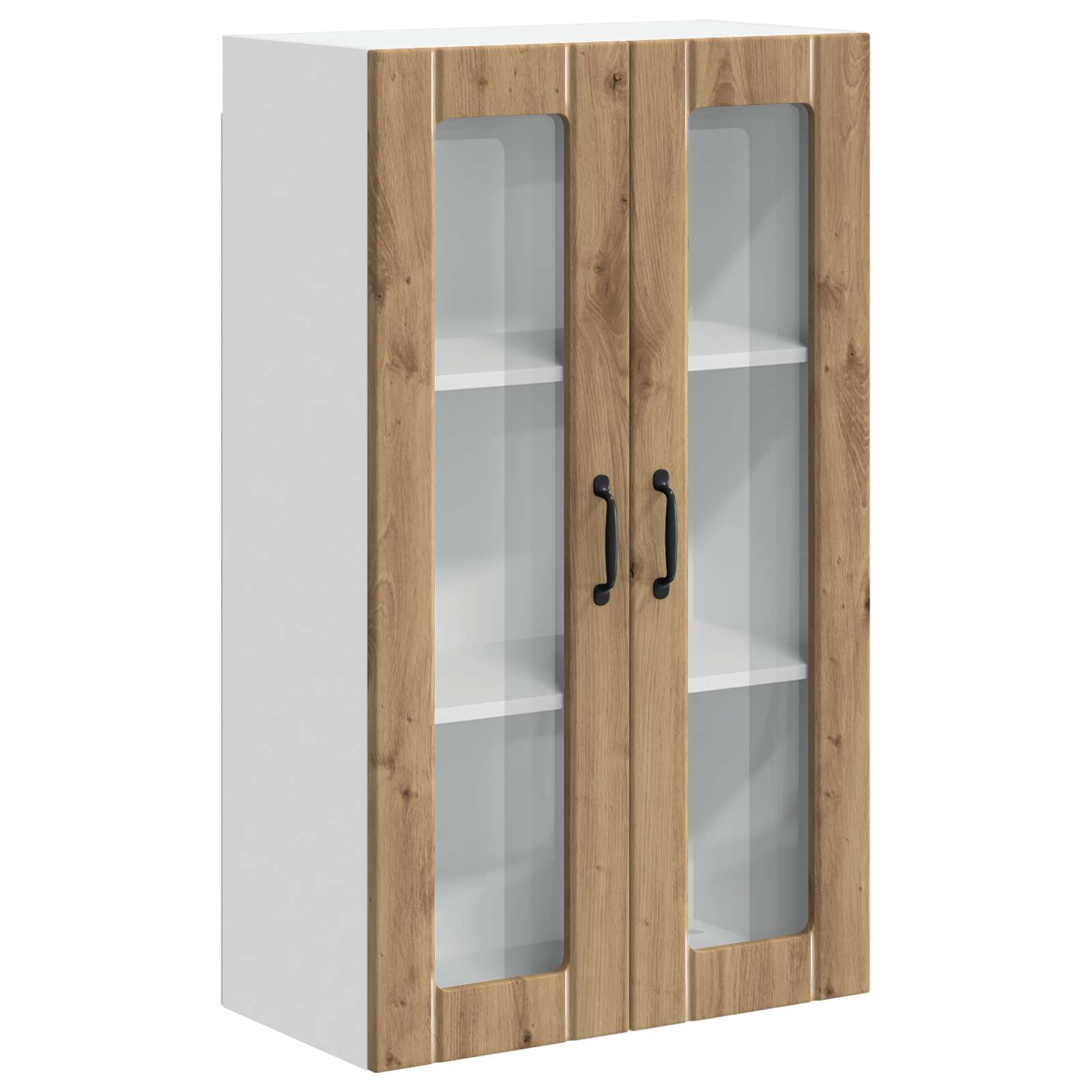 Wandglas-Schrank LUCCA Artisan-Eiche 60 x 31 x 100 cm