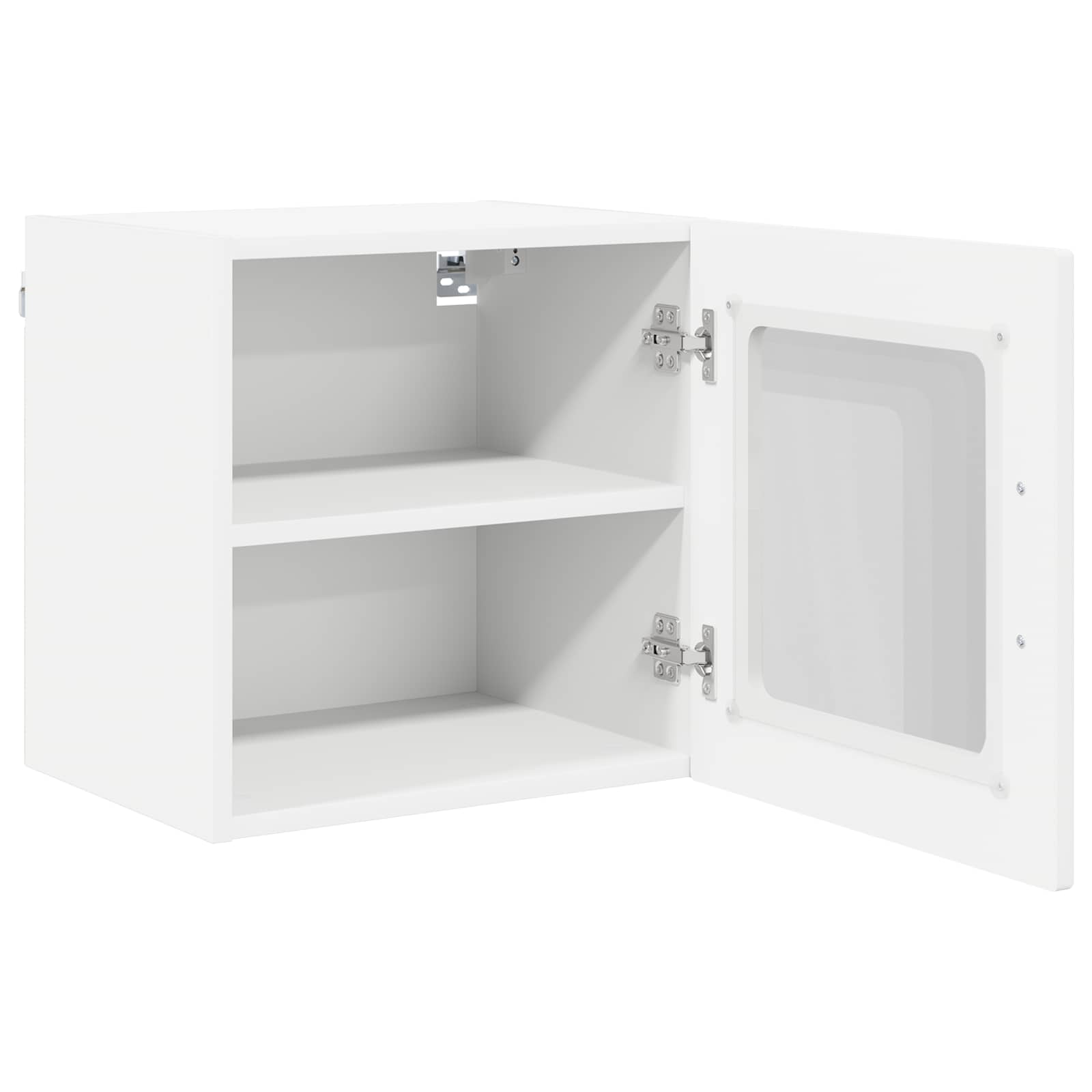 Wandglas-Schrank PORTO 2 stk. Weiß Holzwerkstoff