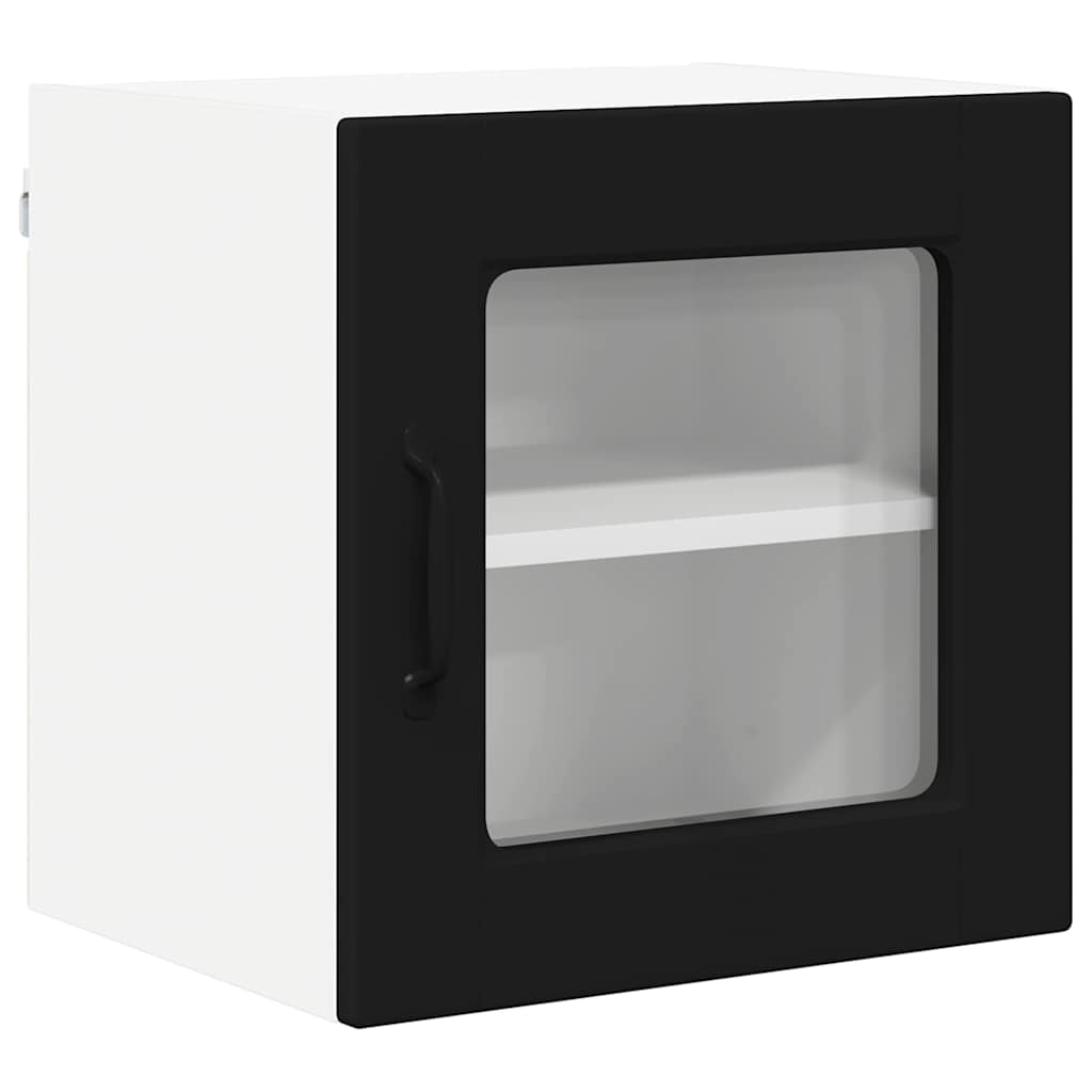 Küchenwandschrank mit Tür Schwarz 40 x 31 x 40 cm Holzwerkstoff