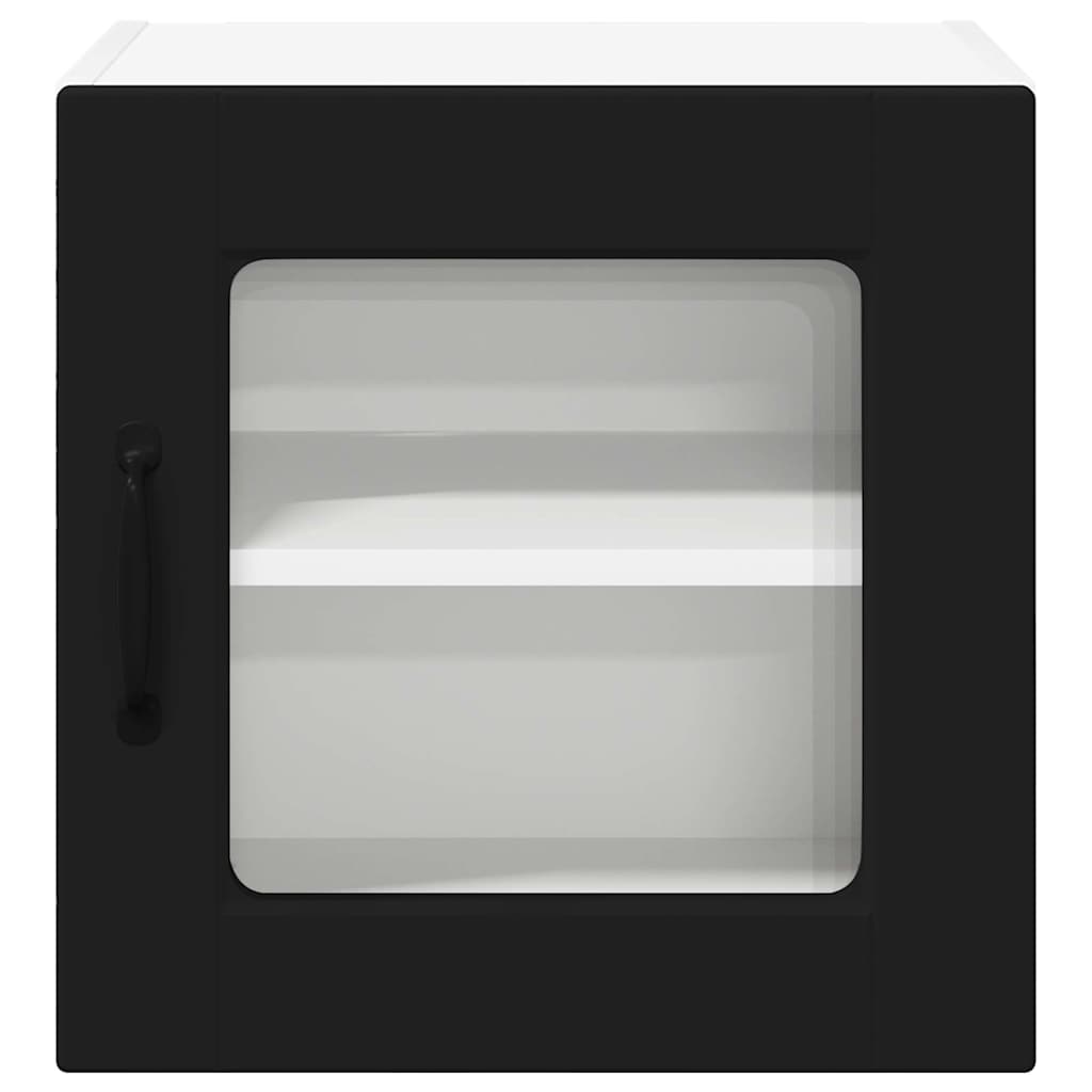 Küchenwandschrank mit Tür Schwarz 40 x 31 x 40 cm Holzwerkstoff