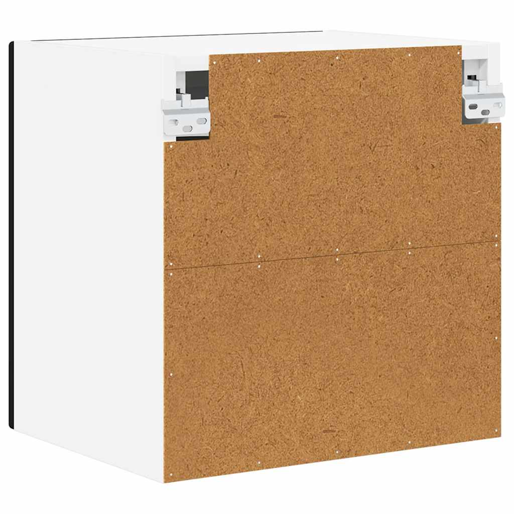 Wandglas-Schrank PORTO 2 stk. Schwarz Holzwerkstoff
