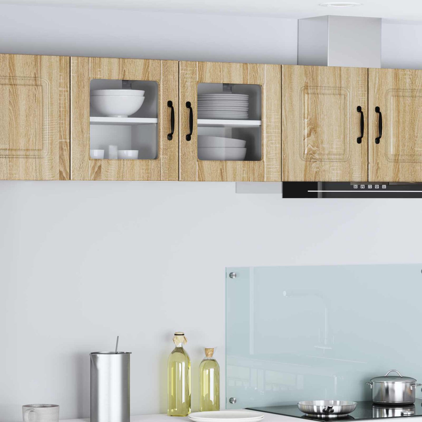 Wandglas-Schrank PORTO Sonoma-Eiche 40 x 31 x 40 cm