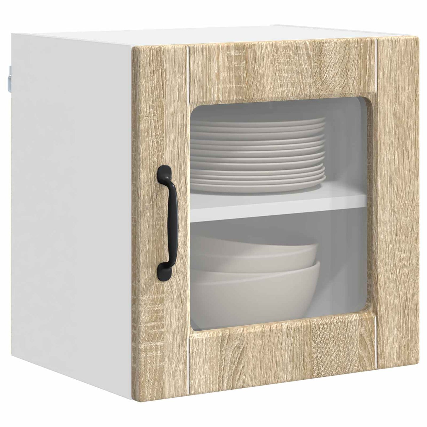 Wandglas-Schrank PORTO Sonoma-Eiche 40 x 31 x 40 cm
