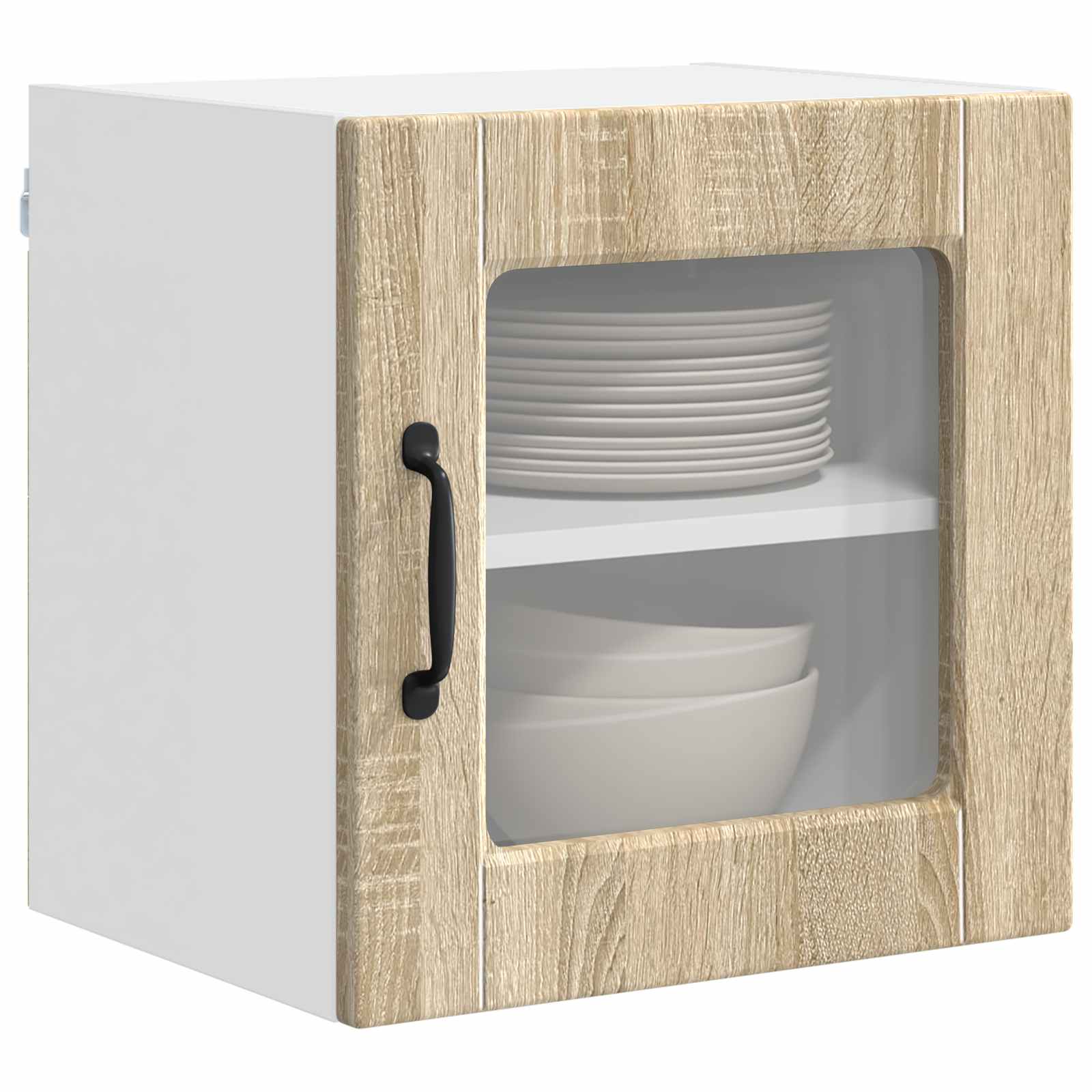 Wandglas-Schrank PORTO Sonoma-Eiche 40 x 31 x 40 cm