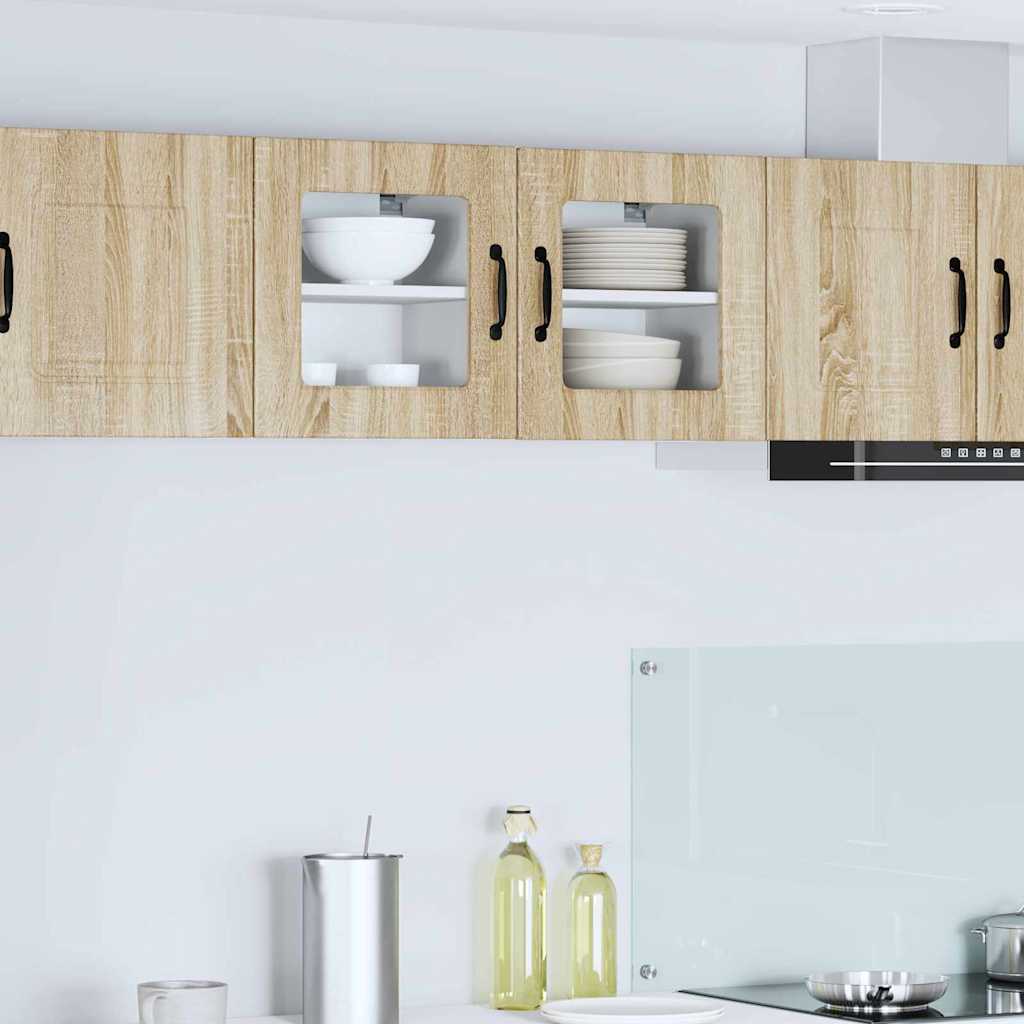 Küchenwandschrank mit Regal 2 pcs Sonoma-Eiche 40 x 31 x 40 cm