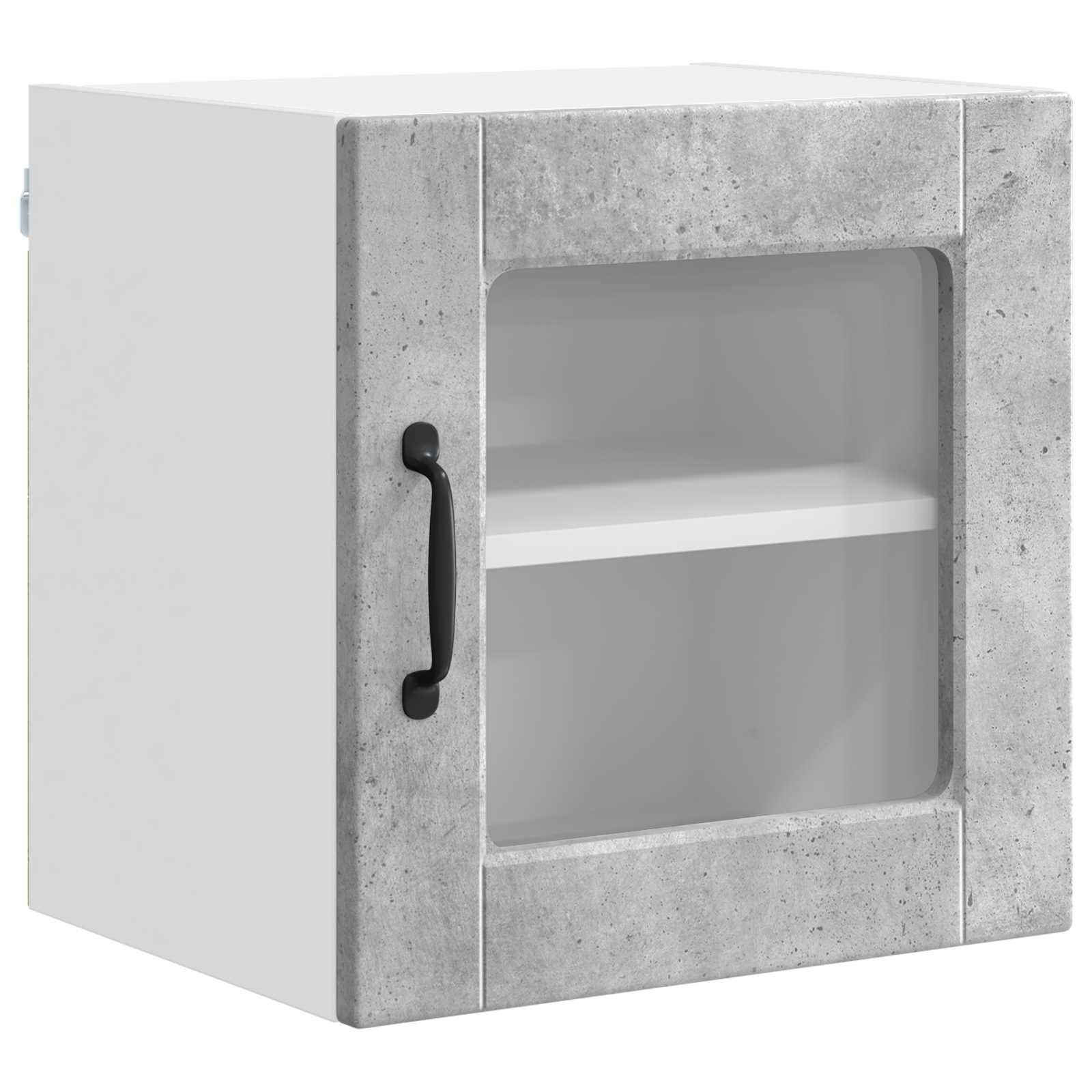 Wandglas-Schrank PORTO 2 stk. Beton Grau Holzwerkstoff