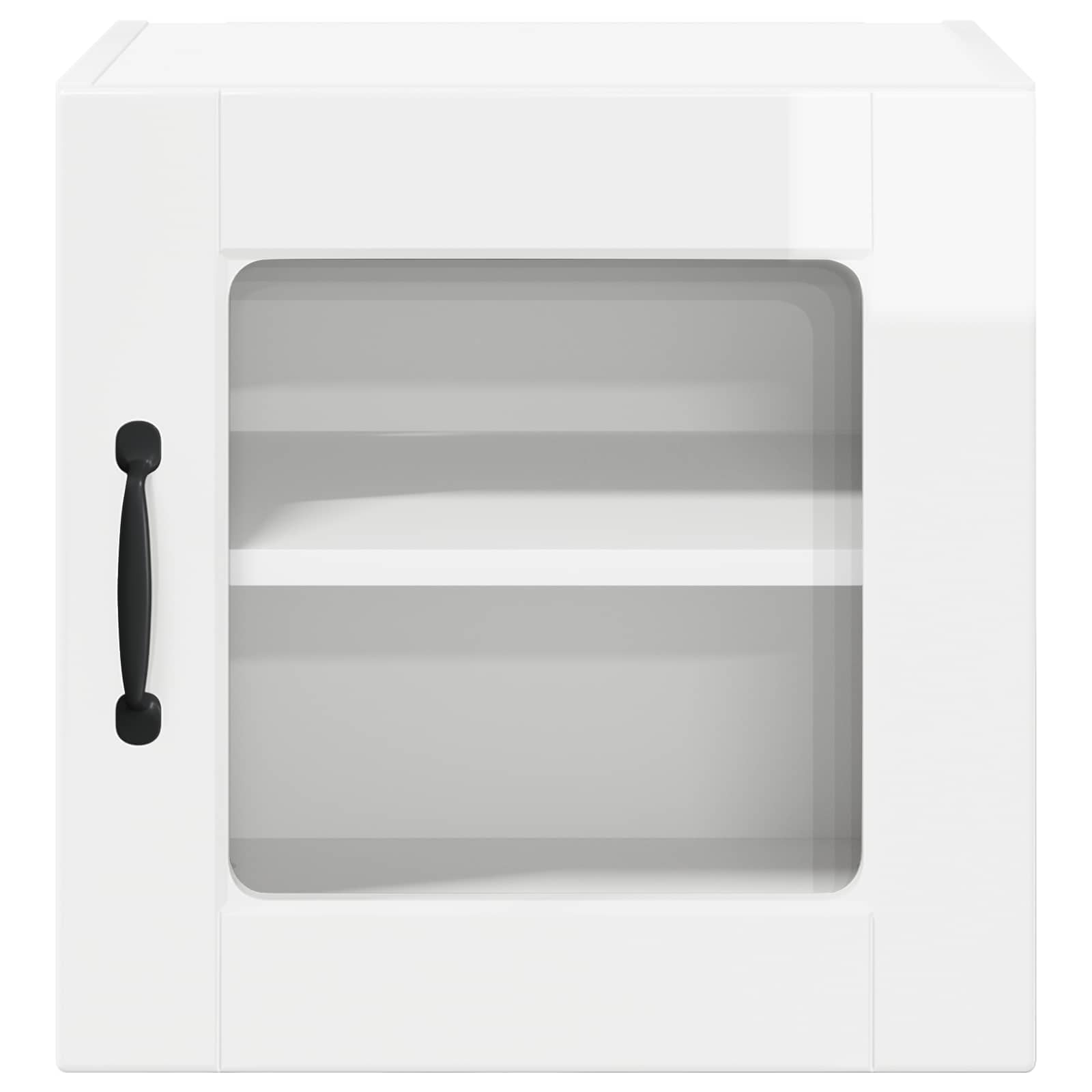 Wandglas-Schrank PORTO Hochglanz Weiß 40 x 31 x 40 cm