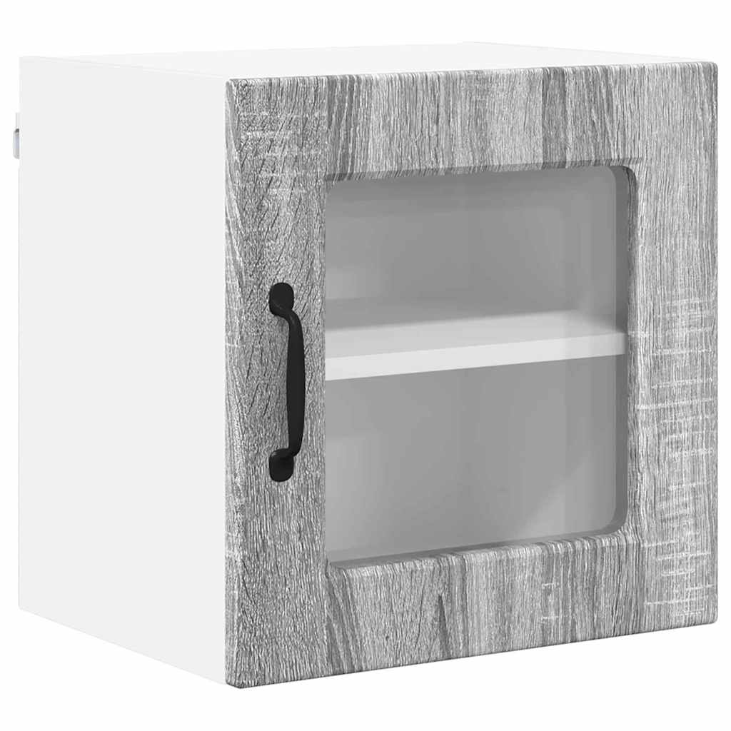 Küchenwandschrank mit Regal 2 pcs Graues Sonoma 40 x 31 x 40 cm