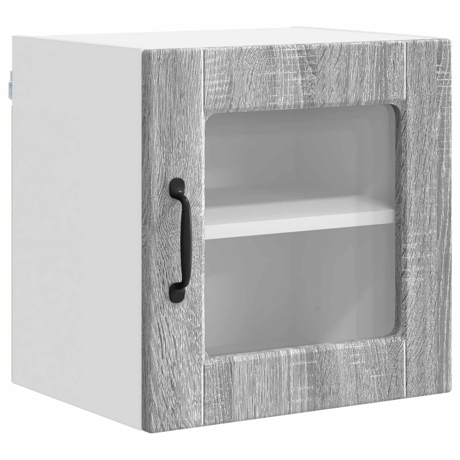 Wandglasschrank PORTO 2 stk. Graues Sonoma Holzwerkstoff
