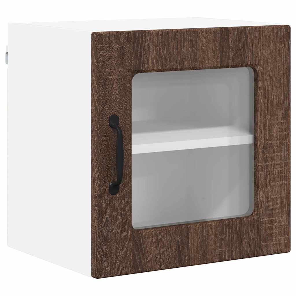 Küchenwandschrank mit Regal Braun Eichen-Optik 40 x 31 x 40 cm