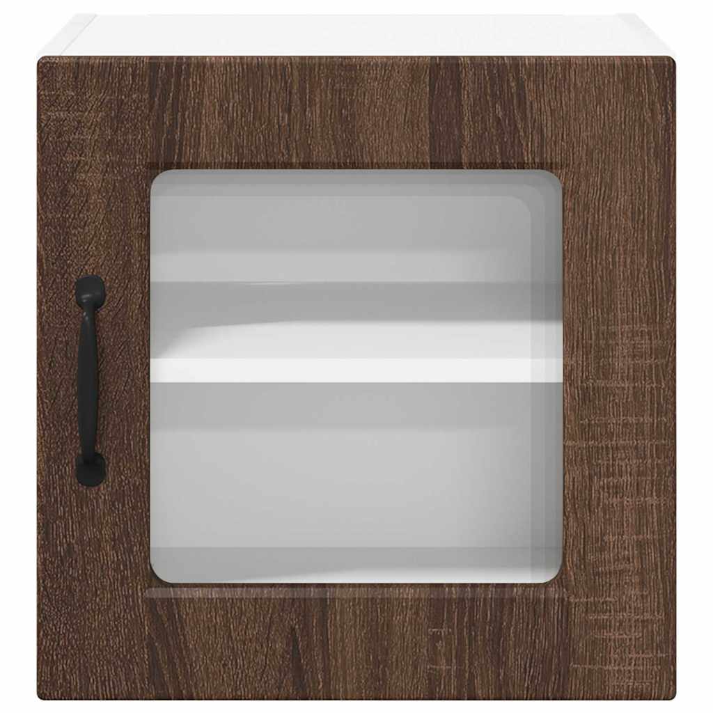 Küchenwandschrank mit Regal Braun Eichen-Optik 40 x 31 x 40 cm