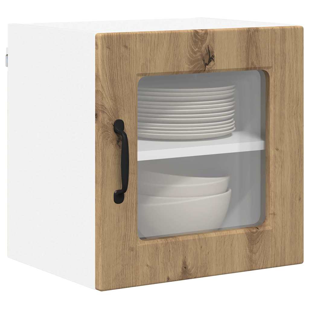Küchenwandschrank mit Regal 2 pcs Artisan-Eiche 40 x 31 x 40 cm