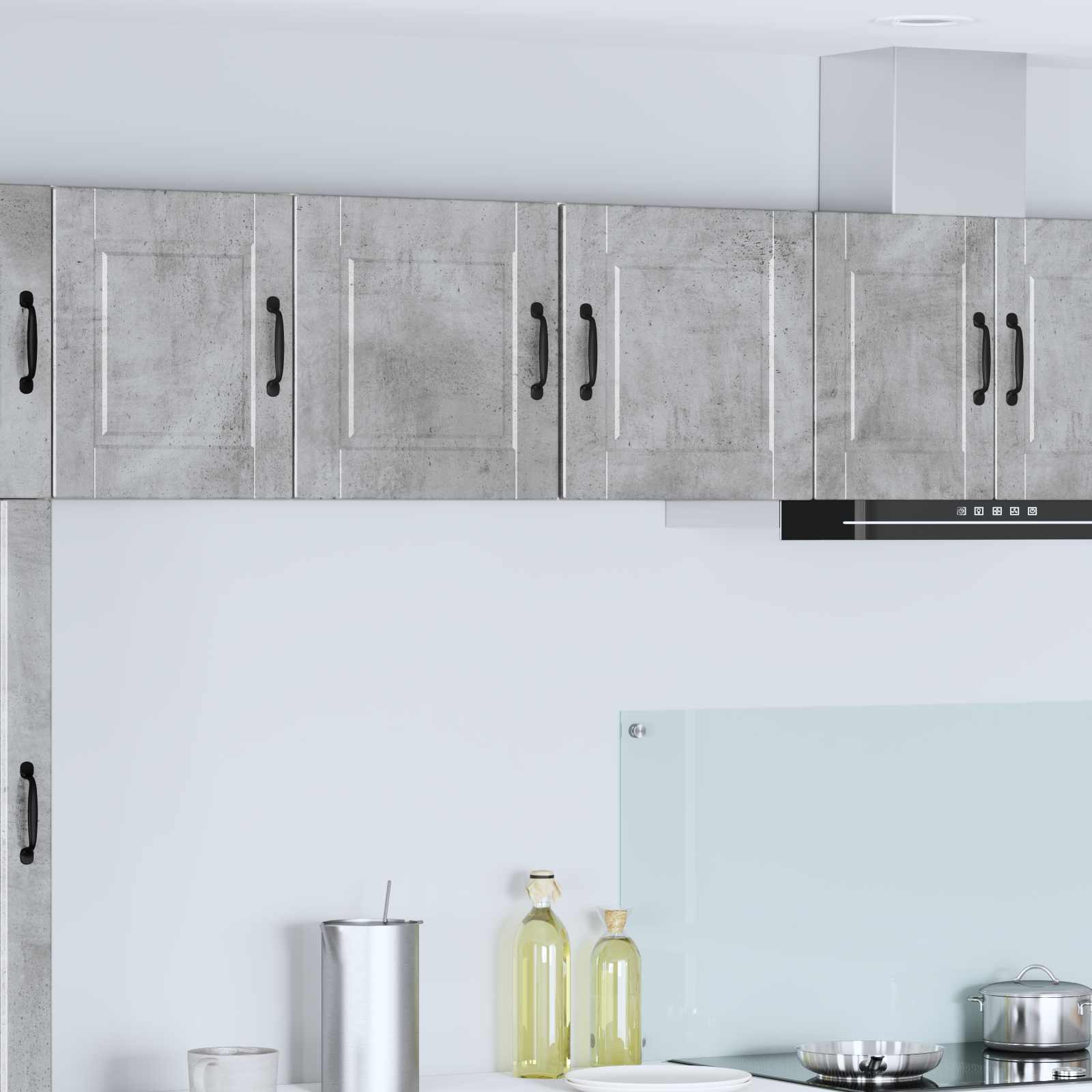 Wandschrank PORTO 2 stk. Beton Grau Holzwerkstoff