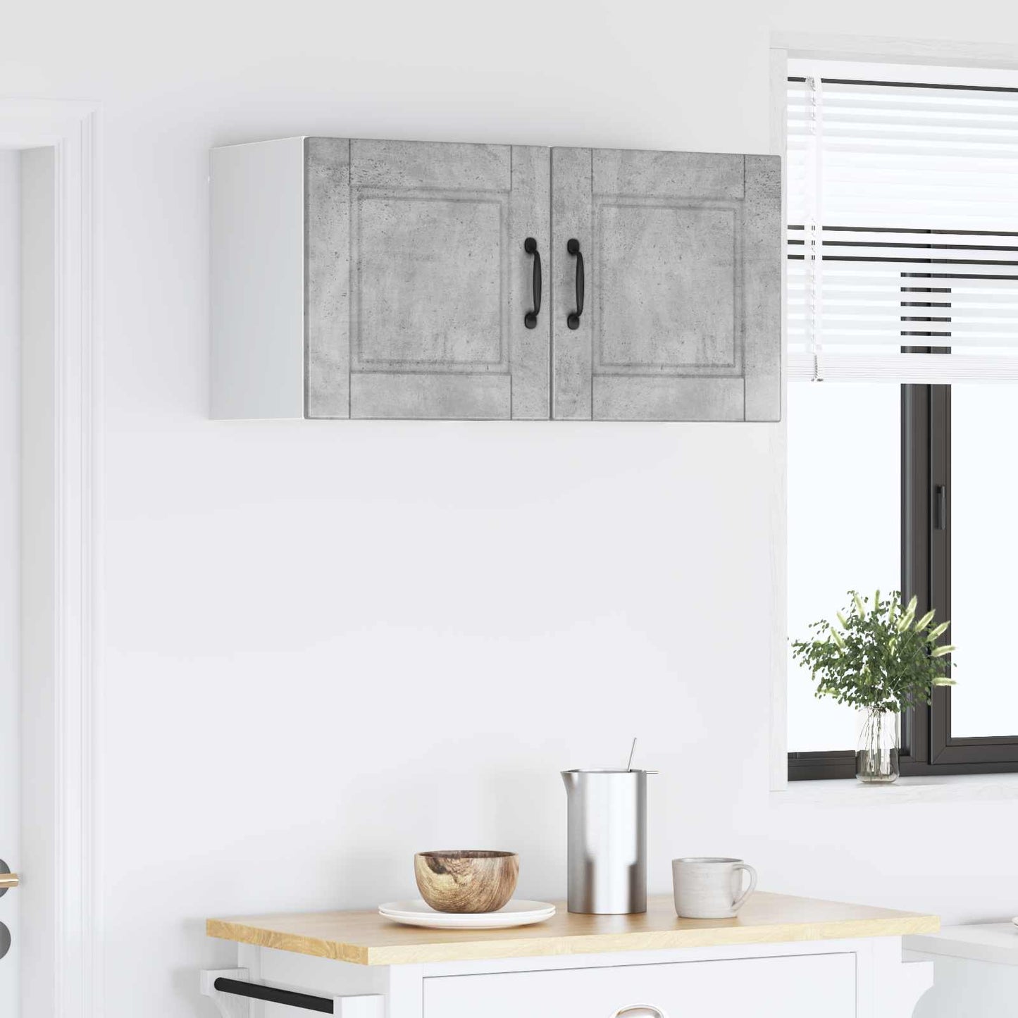 Wandschrank PORTO 2 stk. Beton Grau Holzwerkstoff