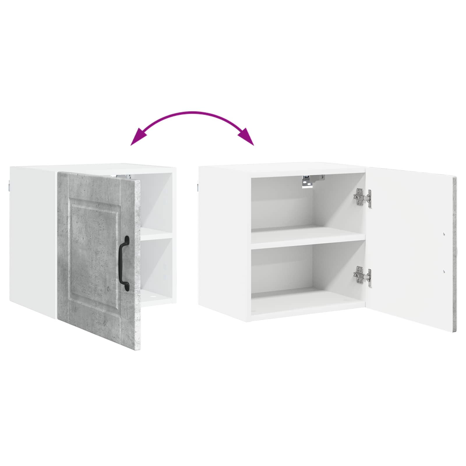 Wandschrank PORTO 2 stk. Beton Grau Holzwerkstoff