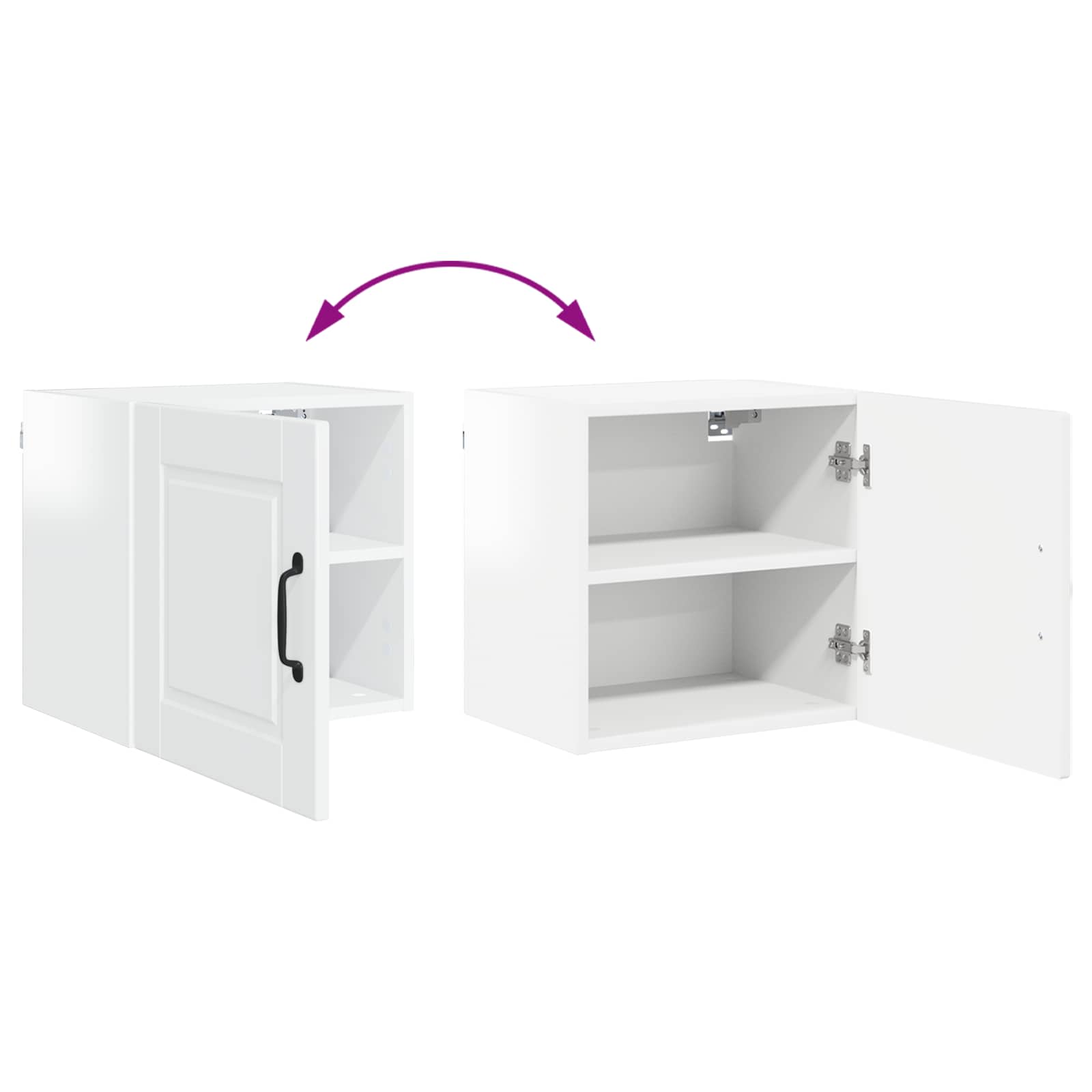 Wandschrank PORTO Hochglanz Weiß 40 x 31 x 40 cm Holzwerkstoff