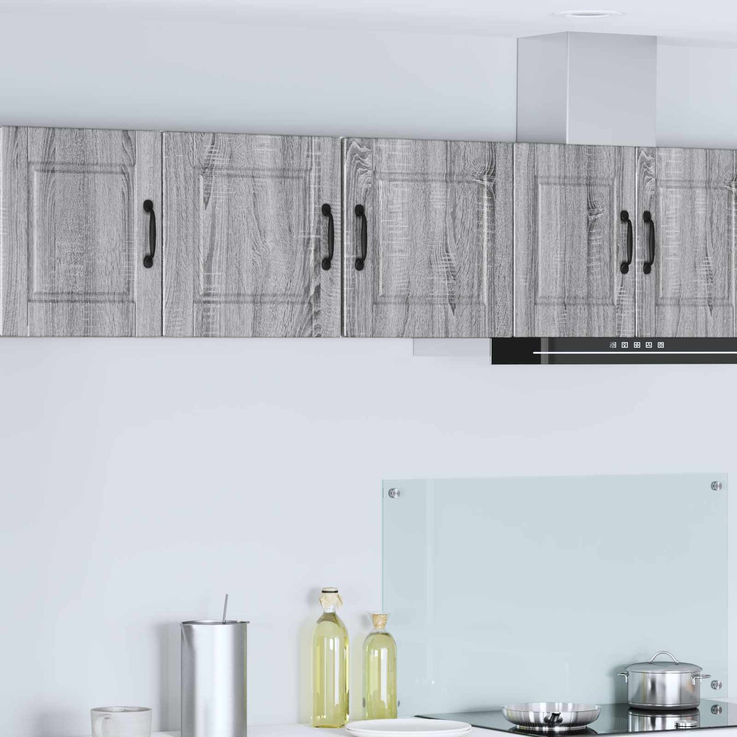 Wandschrank PORTO 2 stk. Graues Sonoma Holzwerkstoff