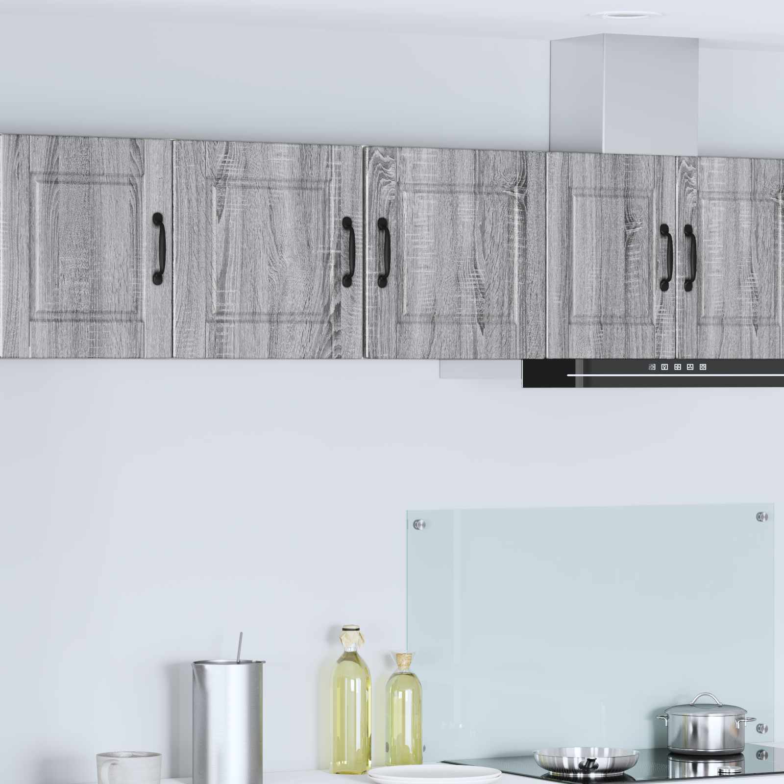 Wandschrank PORTO 2 stk. Graues Sonoma Holzwerkstoff