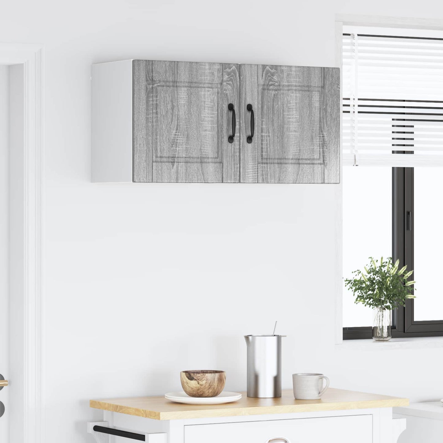 Wandschrank PORTO 2 stk. Graues Sonoma Holzwerkstoff