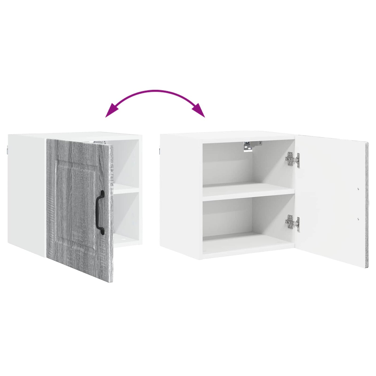 Wandschrank PORTO 2 stk. Graues Sonoma Holzwerkstoff