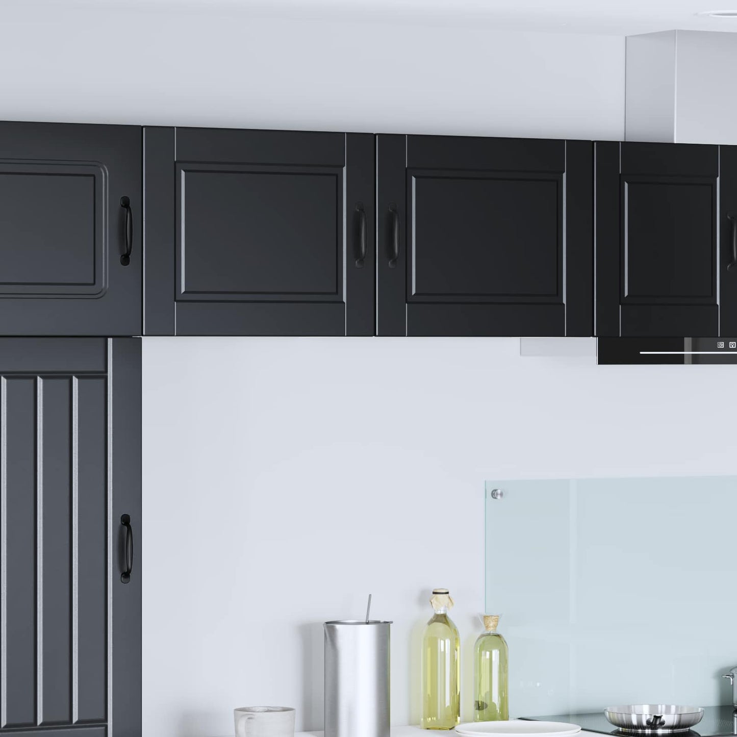 Wandschrank PORTO Schwarz 50 x 31 x 40 cm Holzwerkstoff
