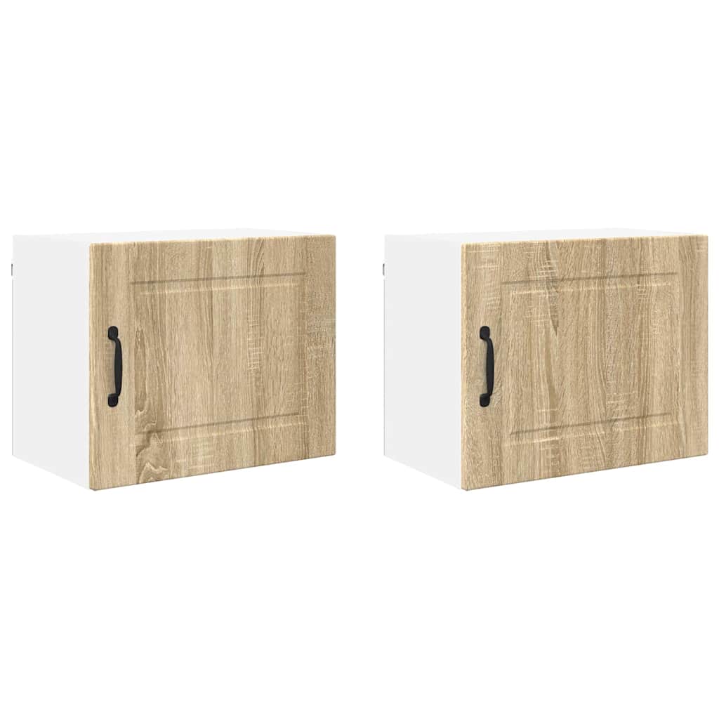 Küchenwandschrank mit Regal 2 pcs Sonoma-Eiche 50 x 31 x 40 cm