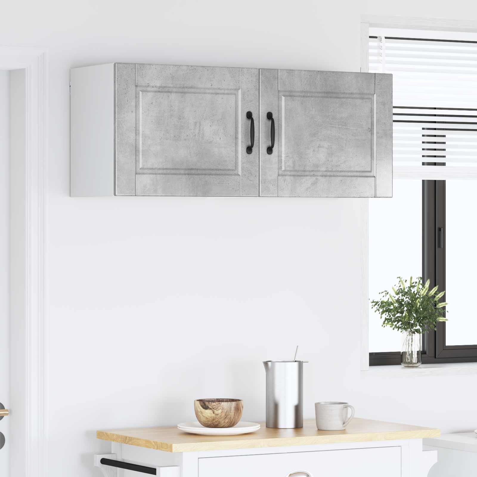 Wandschrank PORTO 2 stk. Beton Grau Holzwerkstoff