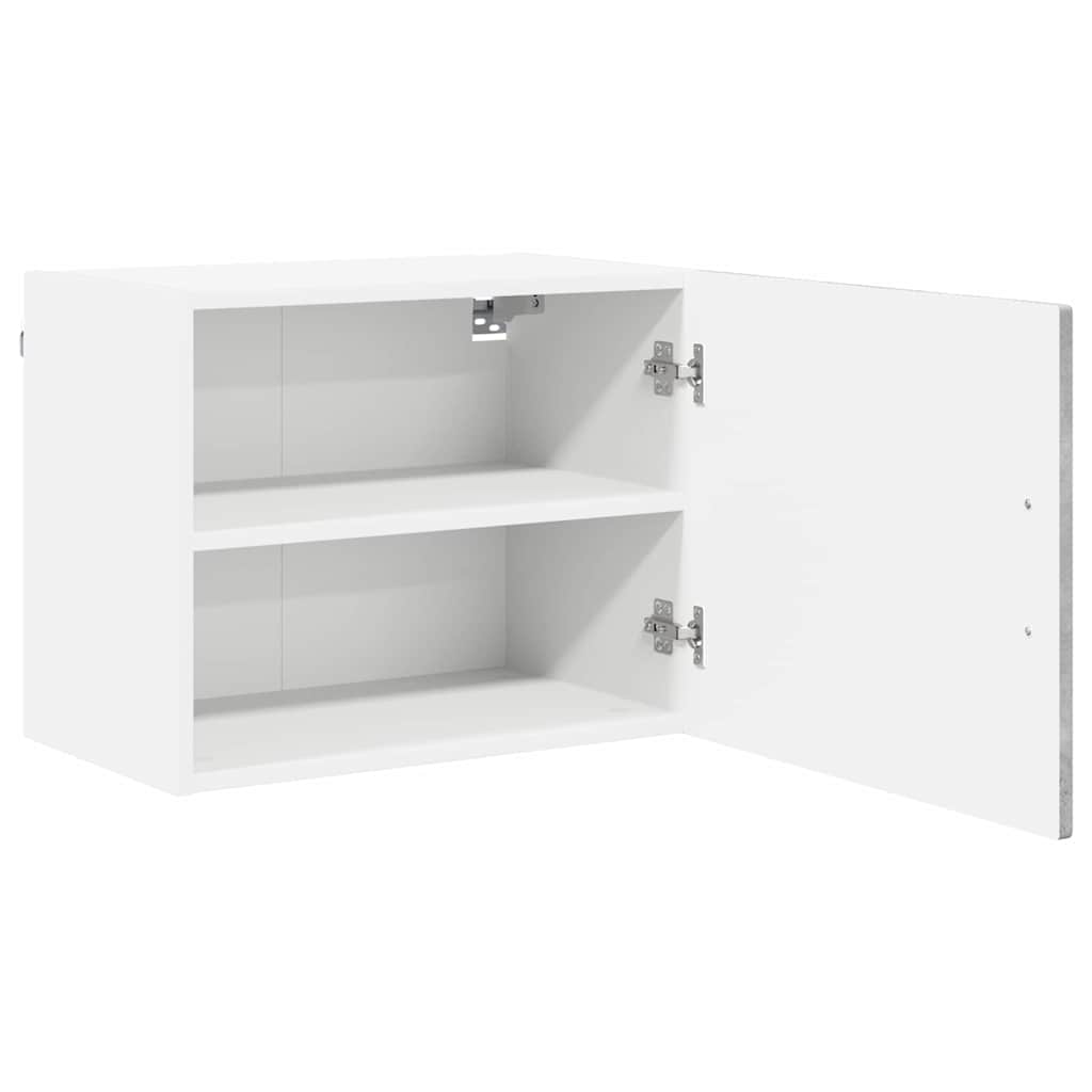 Küchenwandschrank mit Regal 2 pcs Beton Grau 50 x 31 x 40 cm