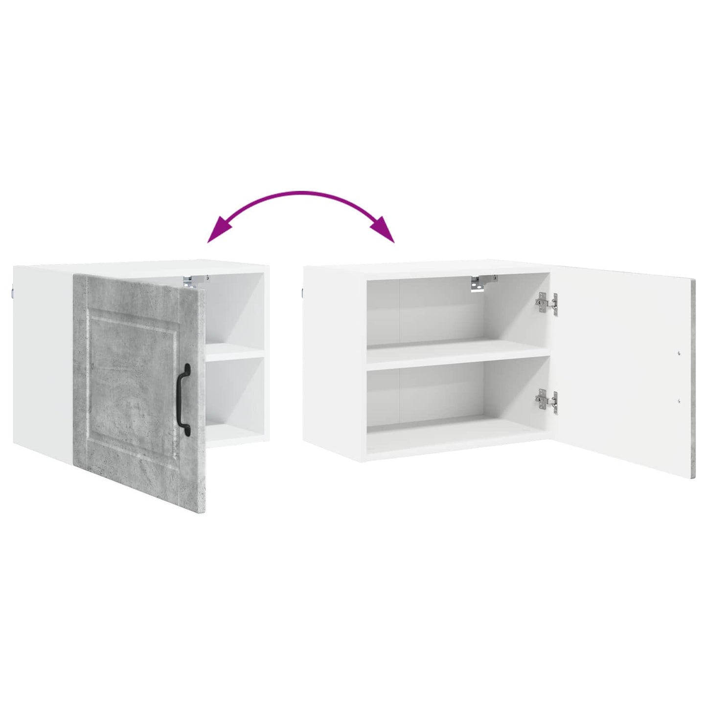 Wandschrank PORTO 2 stk. Beton Grau Holzwerkstoff