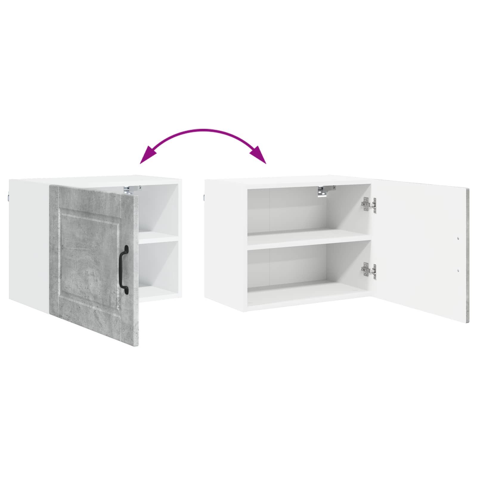 Wandschrank PORTO 2 stk. Beton Grau Holzwerkstoff