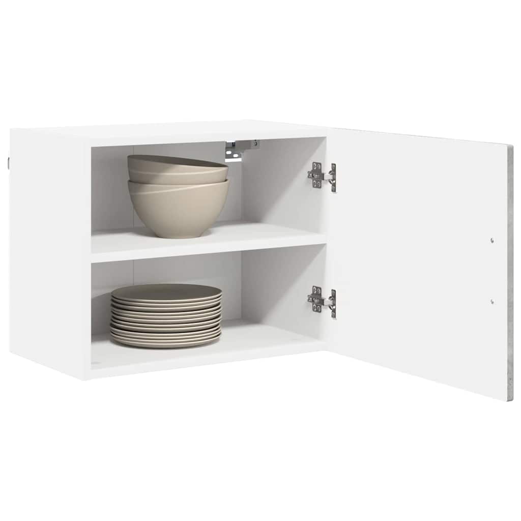 Küchenwandschrank mit Regal 2 pcs Beton Grau 50 x 31 x 40 cm