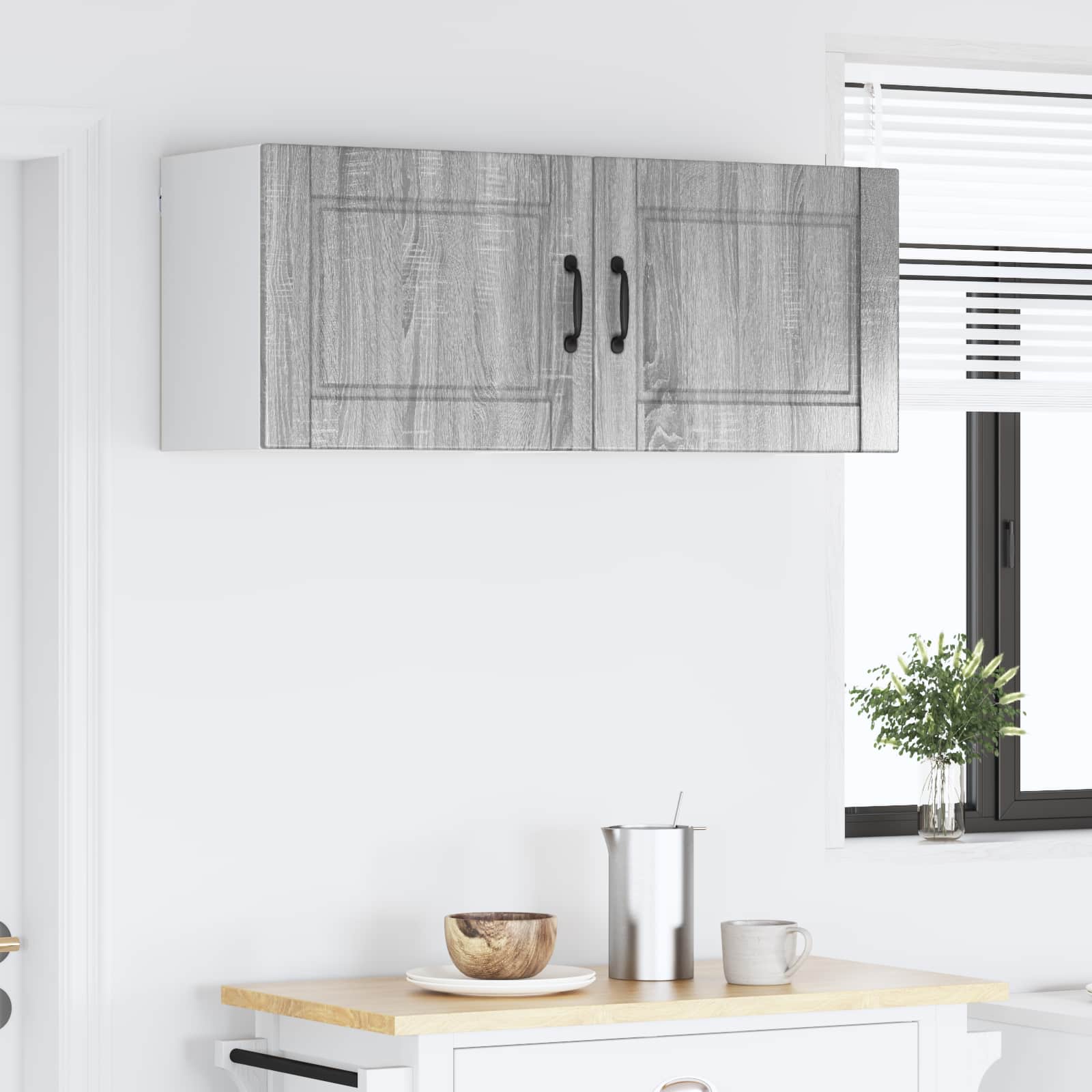 Wandschrank PORTO 2 stk. Graues Sonoma Holzwerkstoff