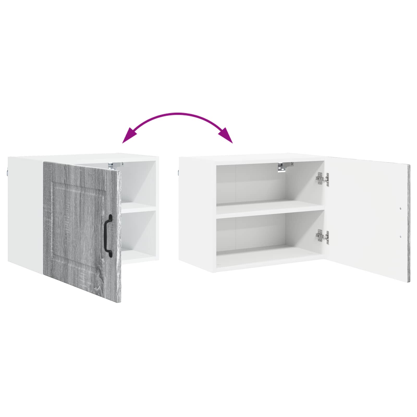 Wandschrank PORTO 2 stk. Graues Sonoma Holzwerkstoff