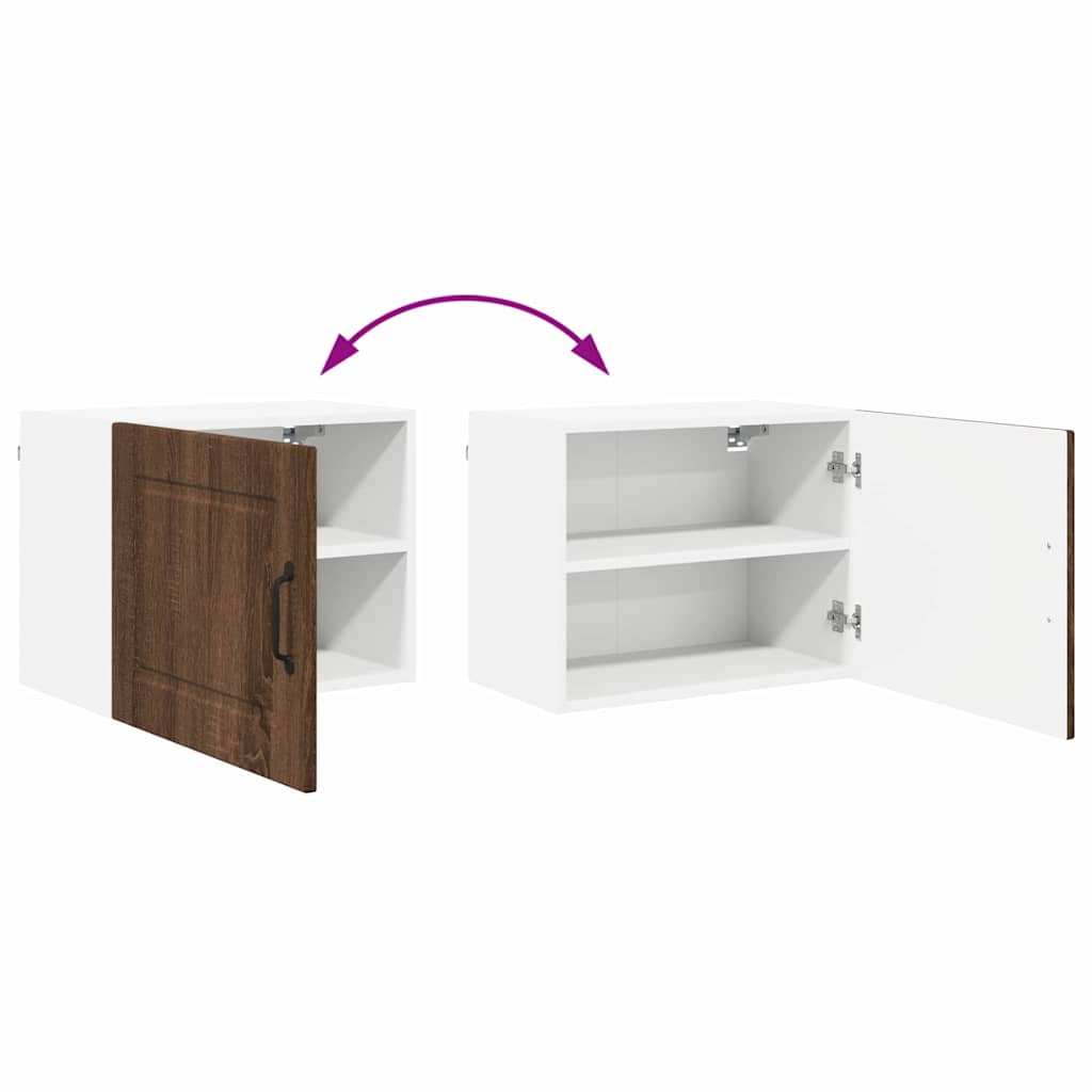 Küchenwandschrank mit Regal Braun Eichen-Optik 50 x 31 x 40 cm